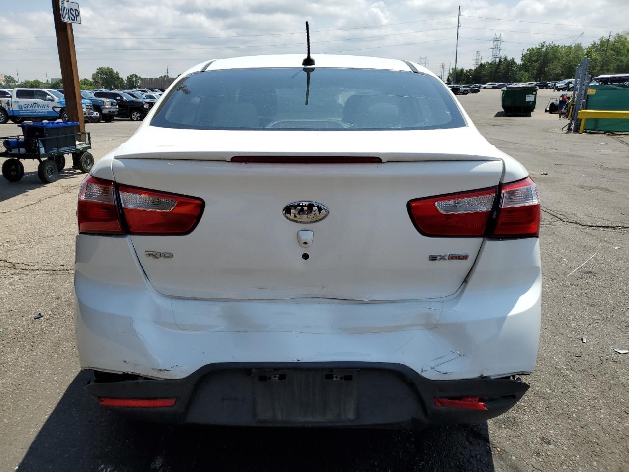 2013 Kia Rio Ex White vin: KNADN4A3XD6229949