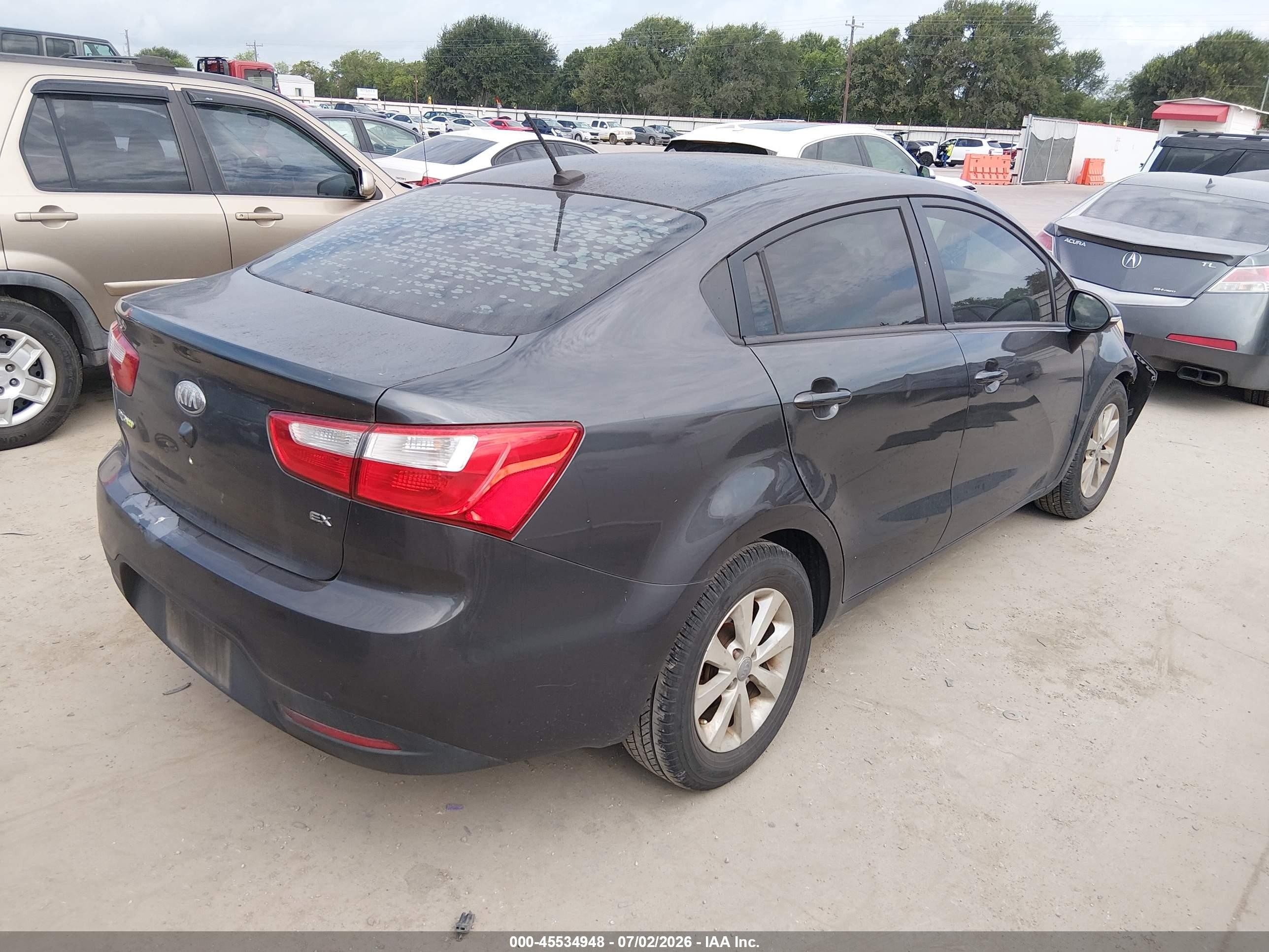 2013 Kia Rio Ex Blue vin: KNADN4A3XD6270114