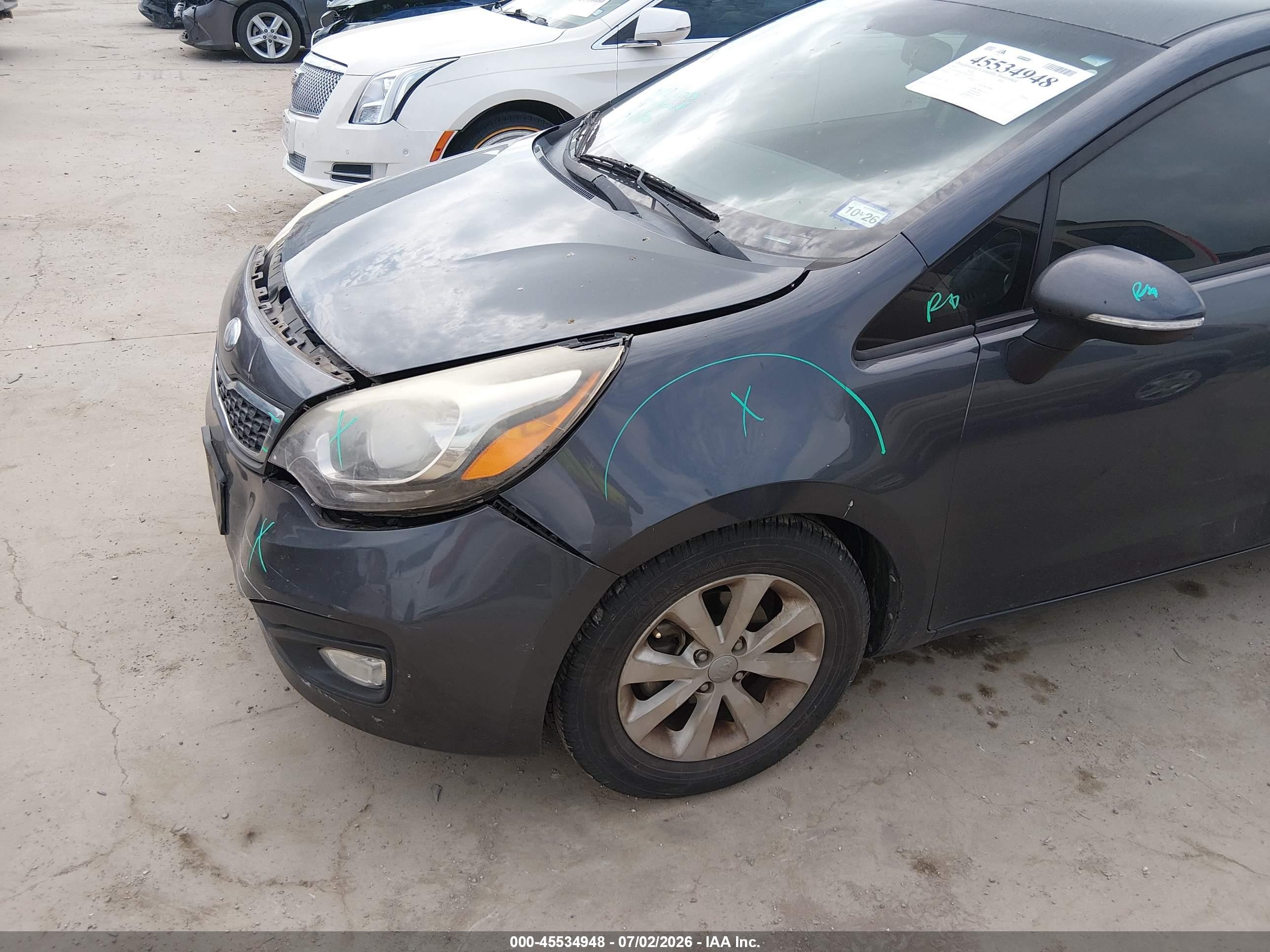 2013 Kia Rio Ex Blue vin: KNADN4A3XD6270114