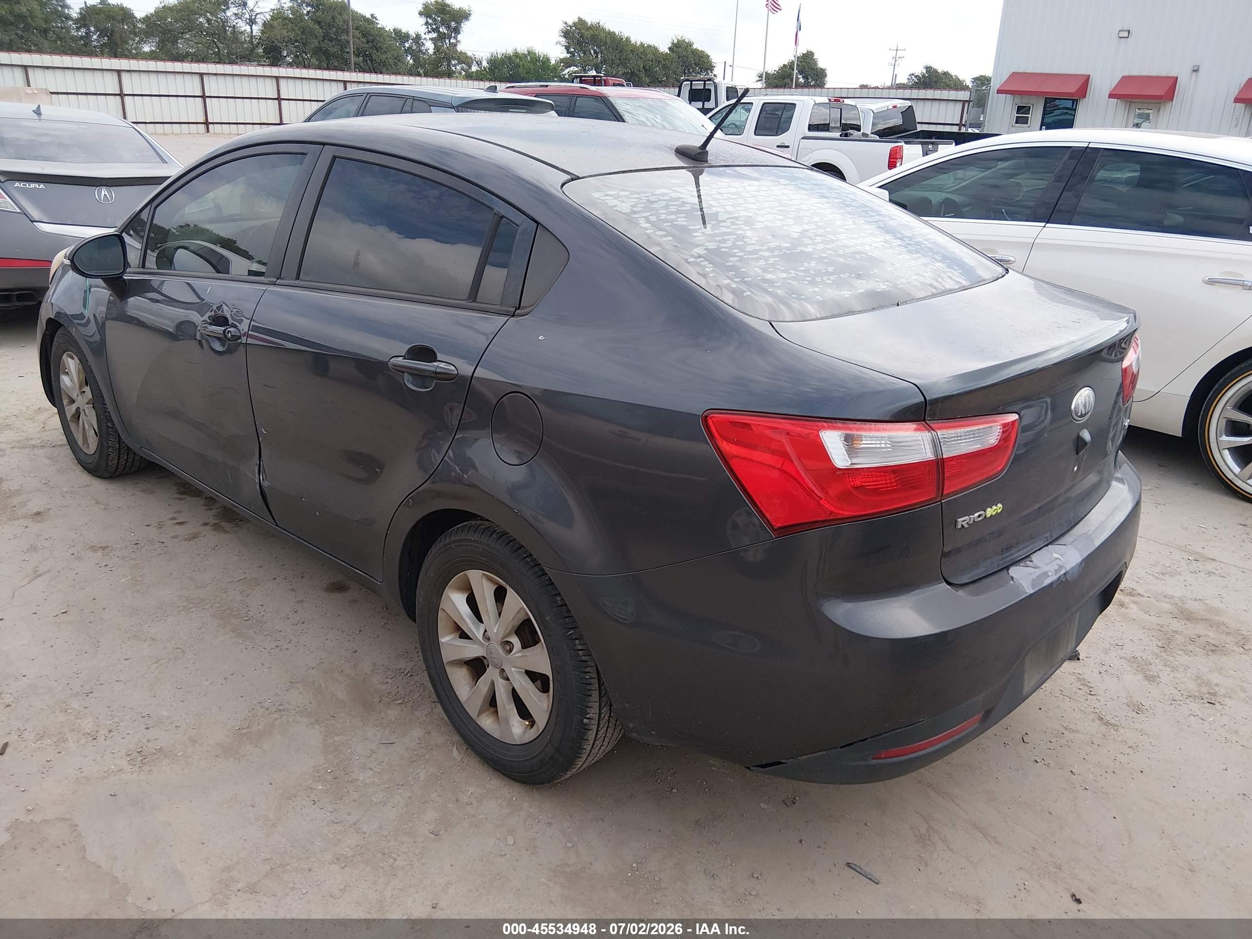 2013 Kia Rio Ex Blue vin: KNADN4A3XD6270114