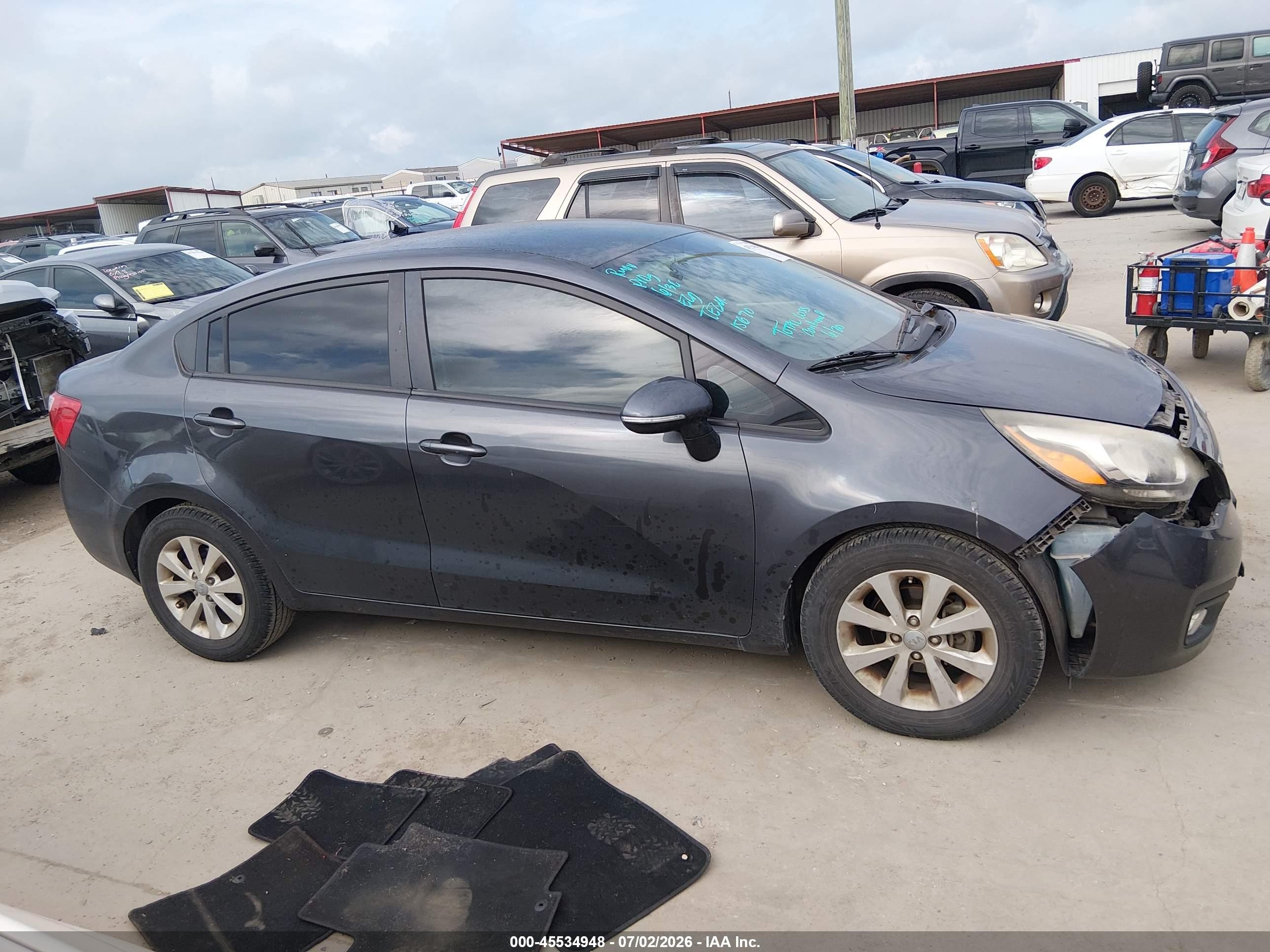 2013 Kia Rio Ex Blue vin: KNADN4A3XD6270114
