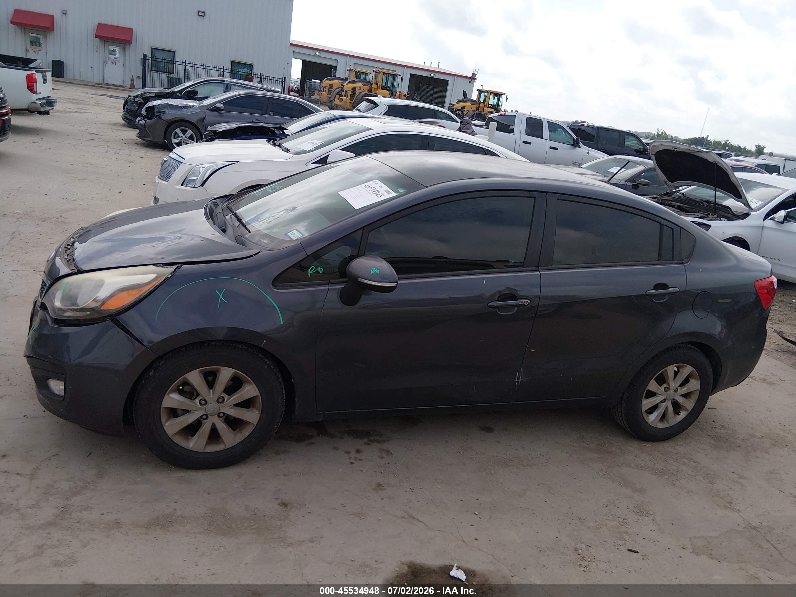 2013 Kia Rio Ex Blue vin: KNADN4A3XD6270114