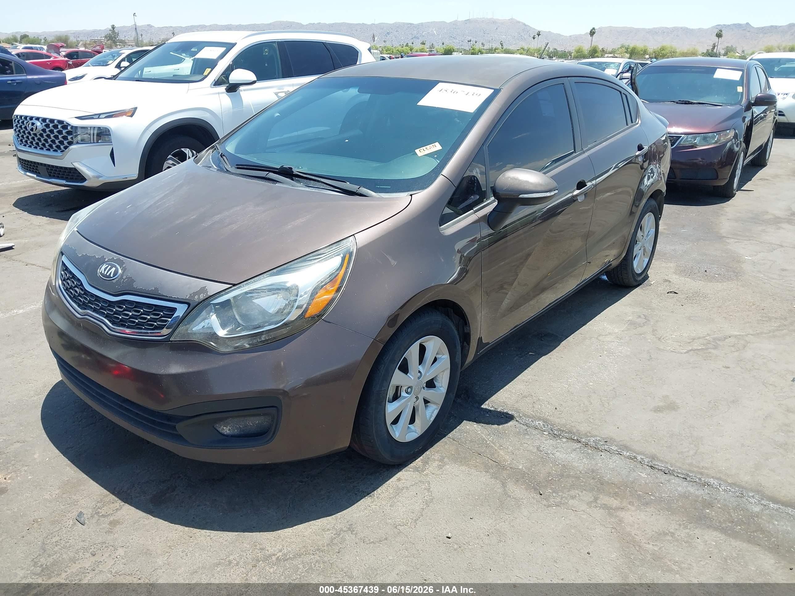 2013 Kia Rio Ex Brown vin: KNADN4A3XD6281310