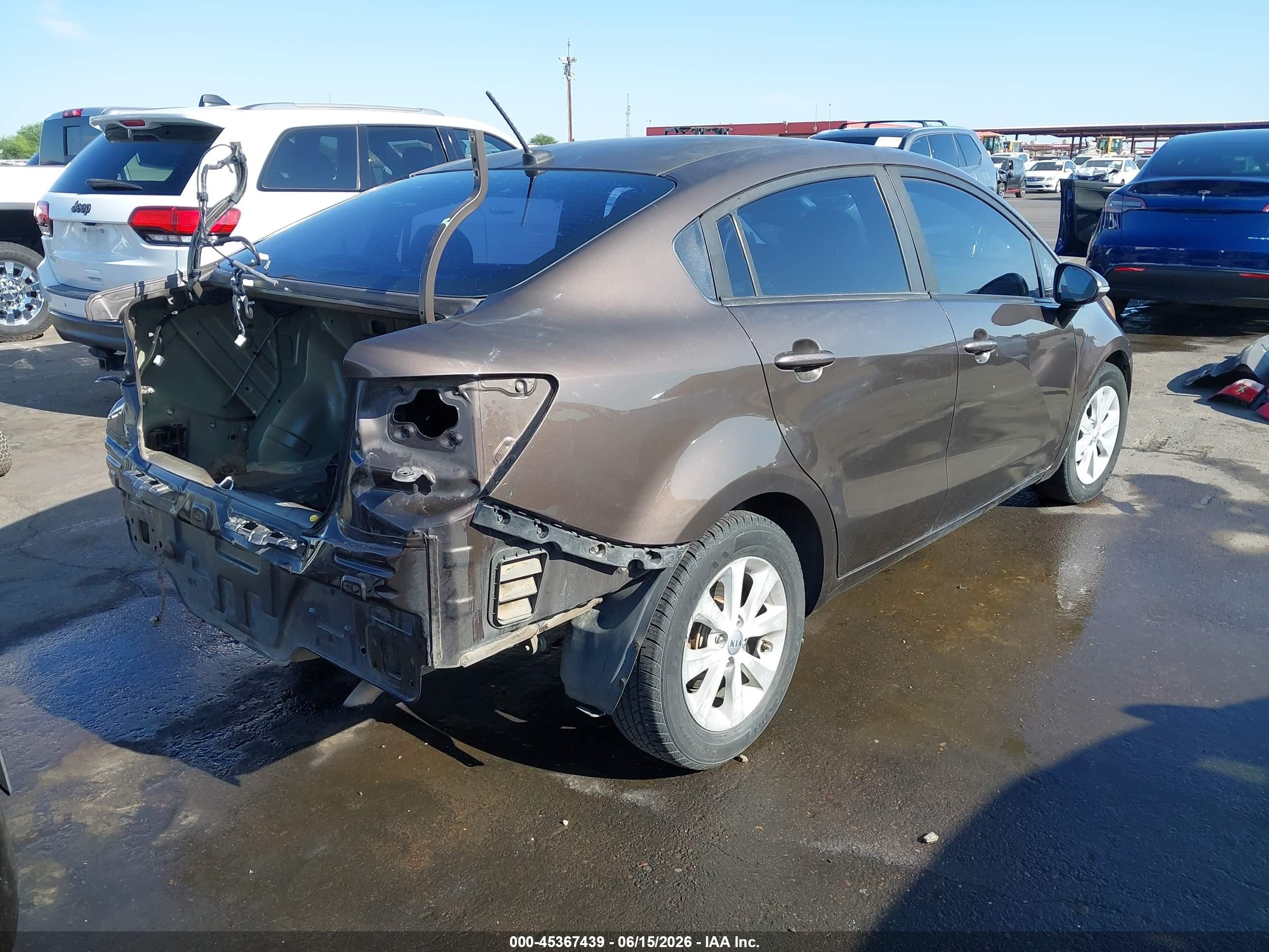 2013 Kia Rio Ex Brown vin: KNADN4A3XD6281310