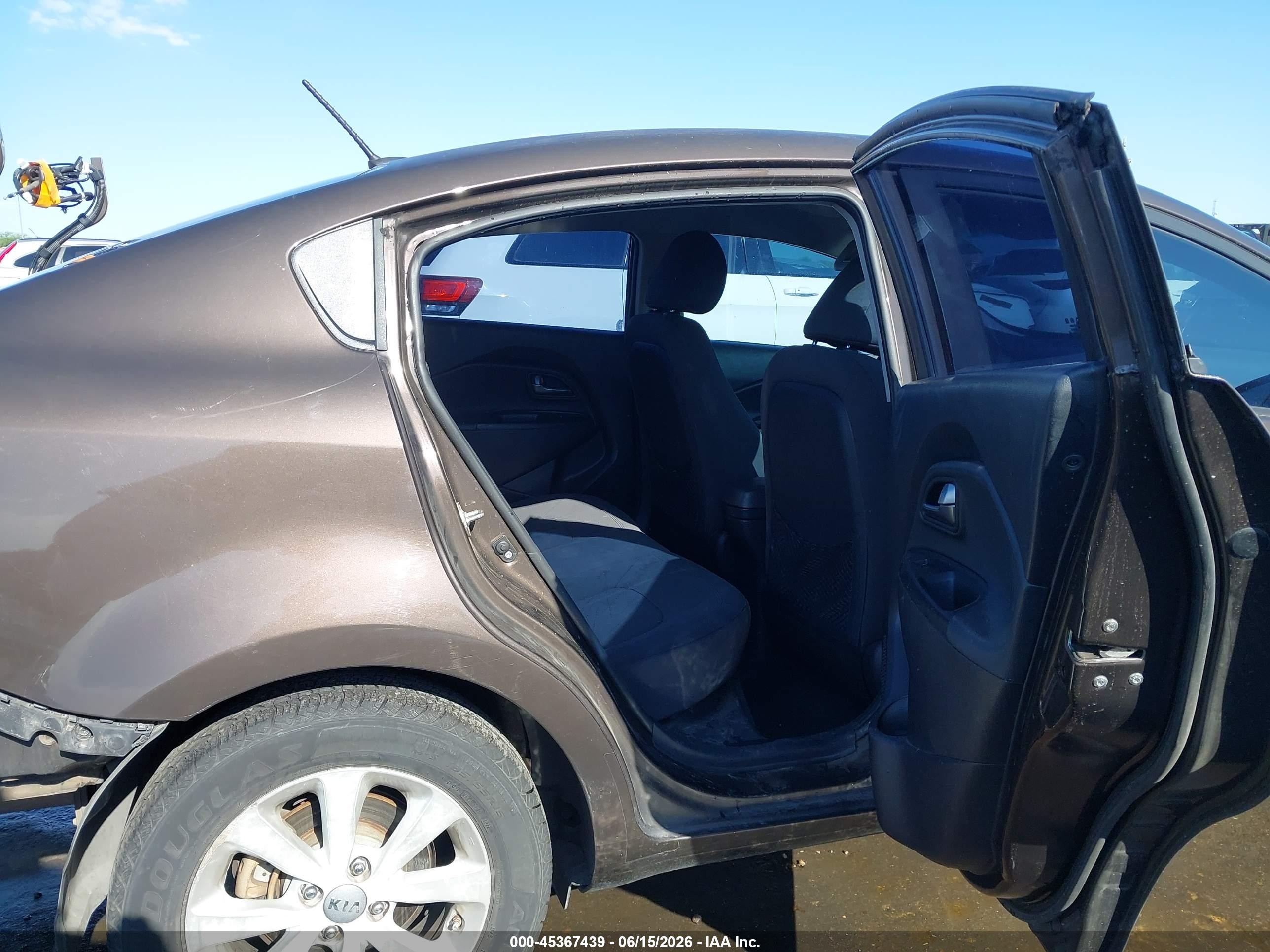 2013 Kia Rio Ex Brown vin: KNADN4A3XD6281310