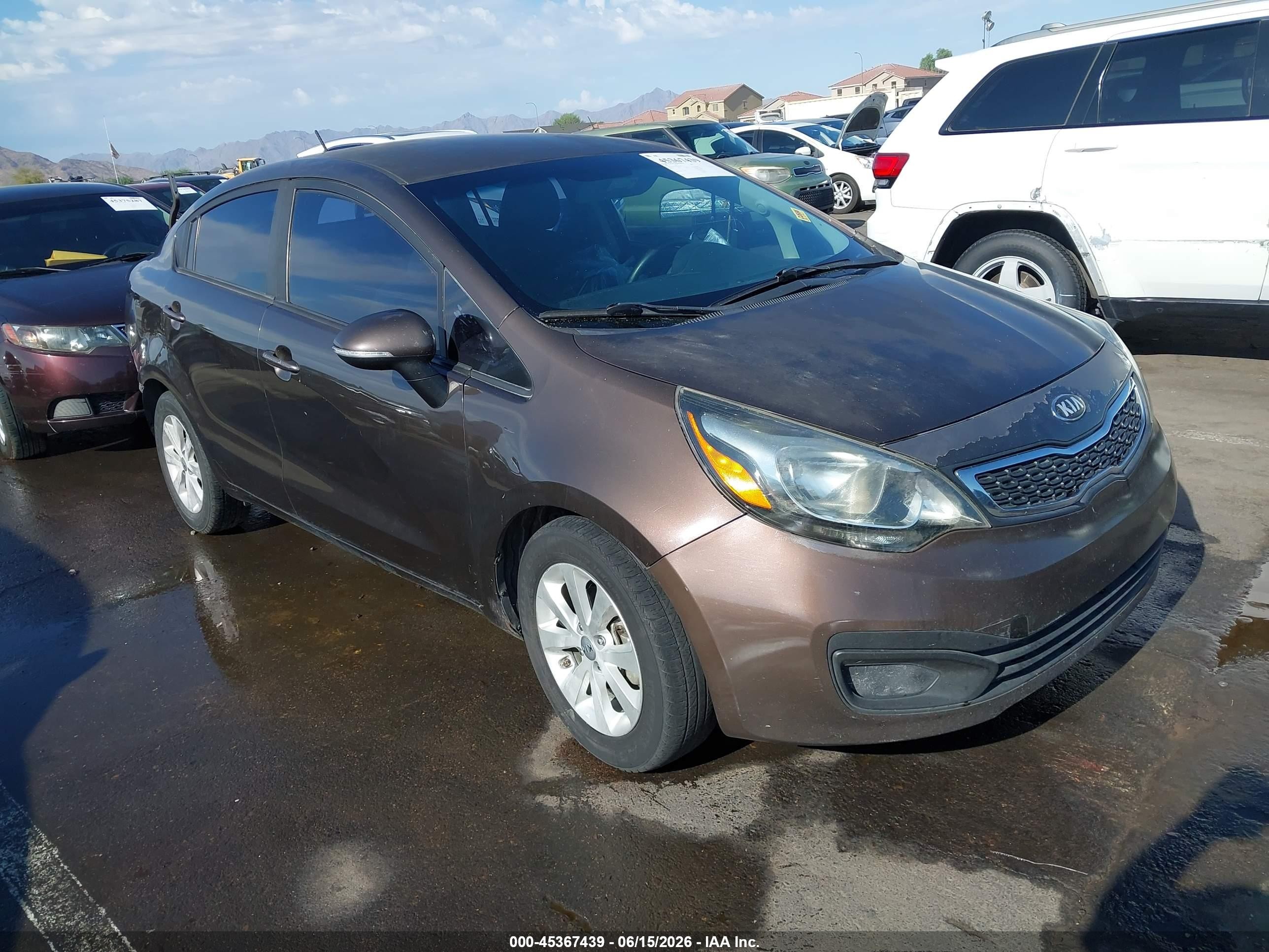 2013 Kia Rio Ex Brown vin: KNADN4A3XD6281310