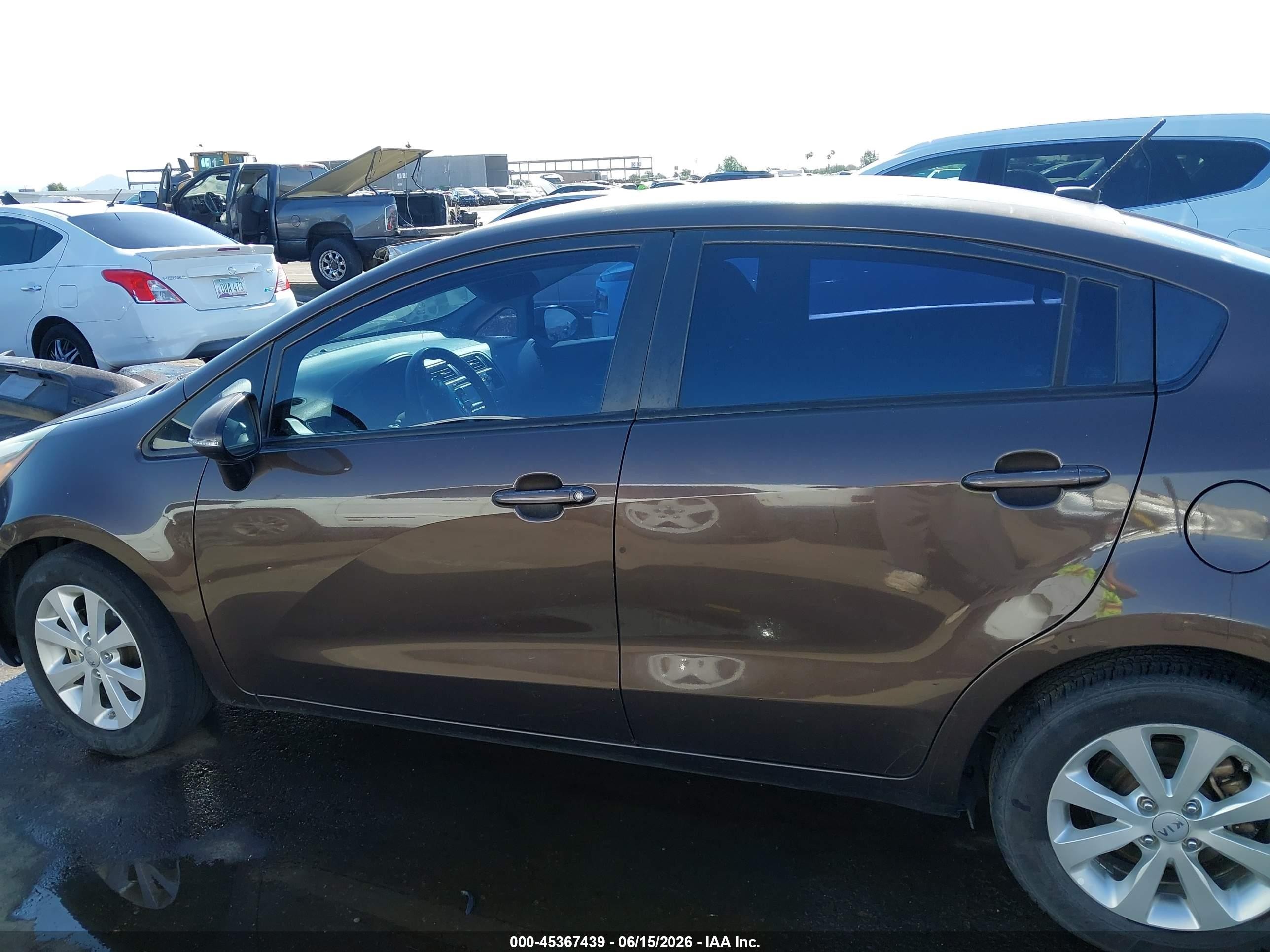 2013 Kia Rio Ex Brown vin: KNADN4A3XD6281310