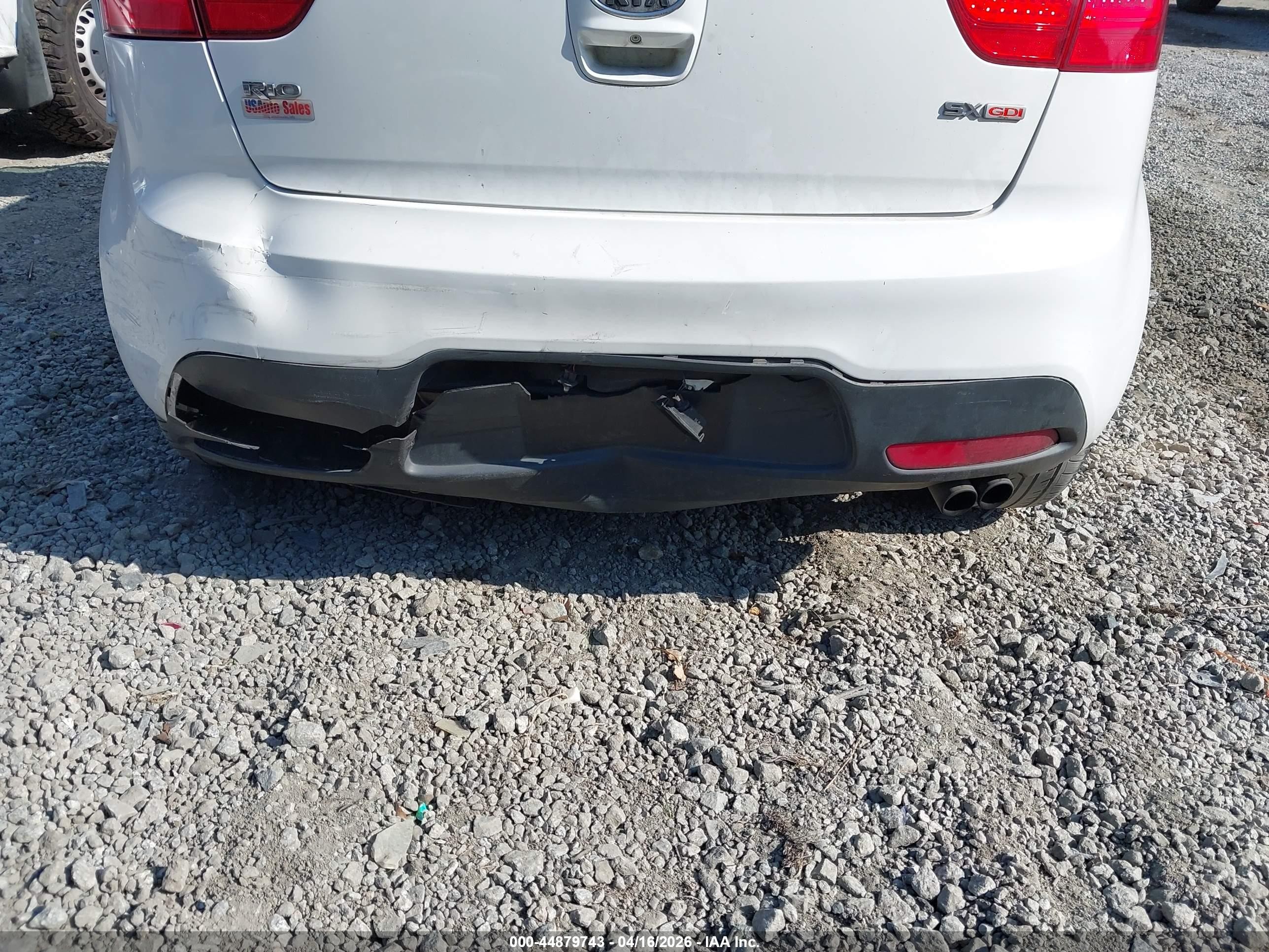 2012 Kia Rio5 Sx White vin: KNADN5A30C6061503