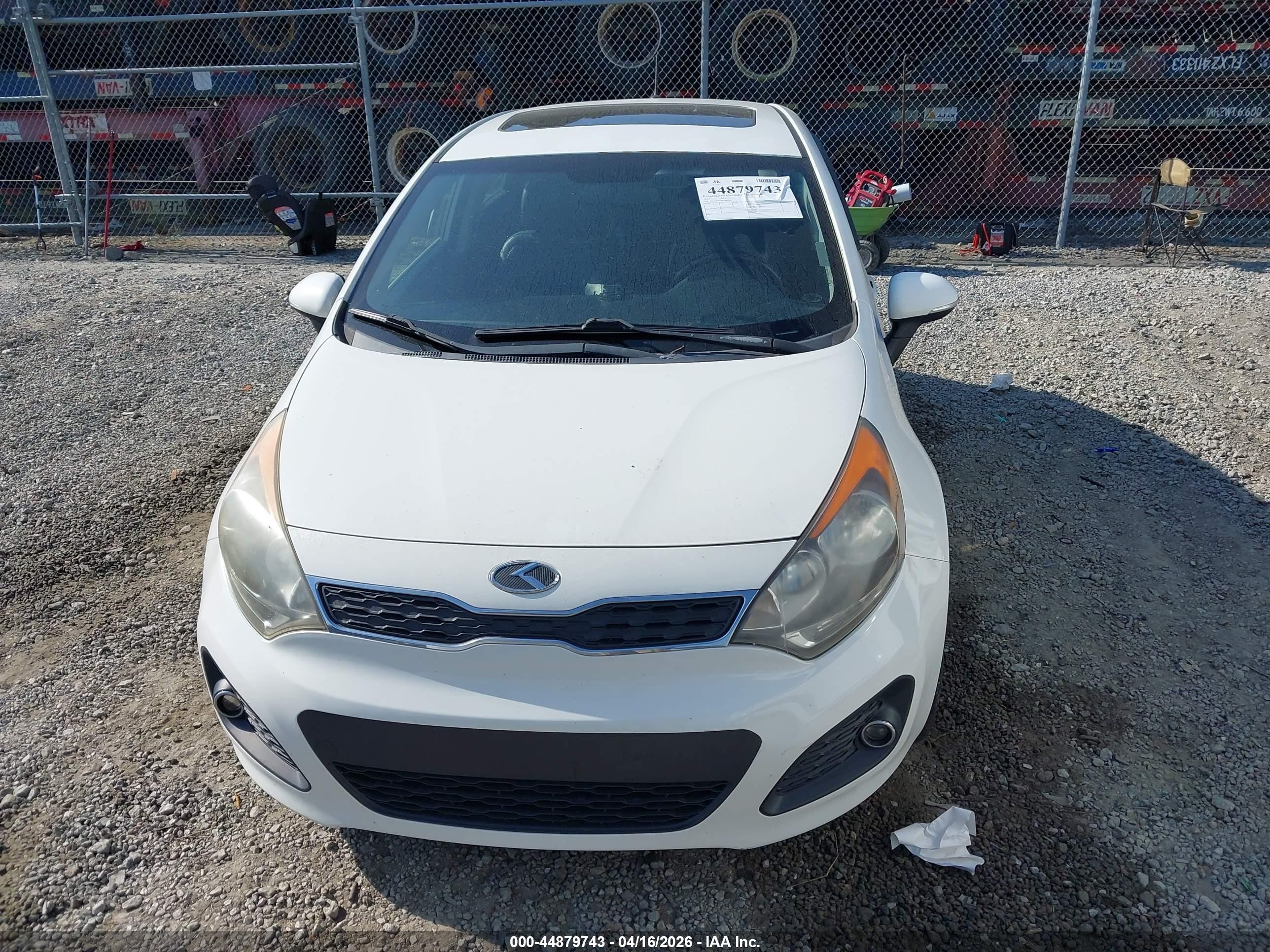 2012 Kia Rio5 Sx White vin: KNADN5A30C6061503