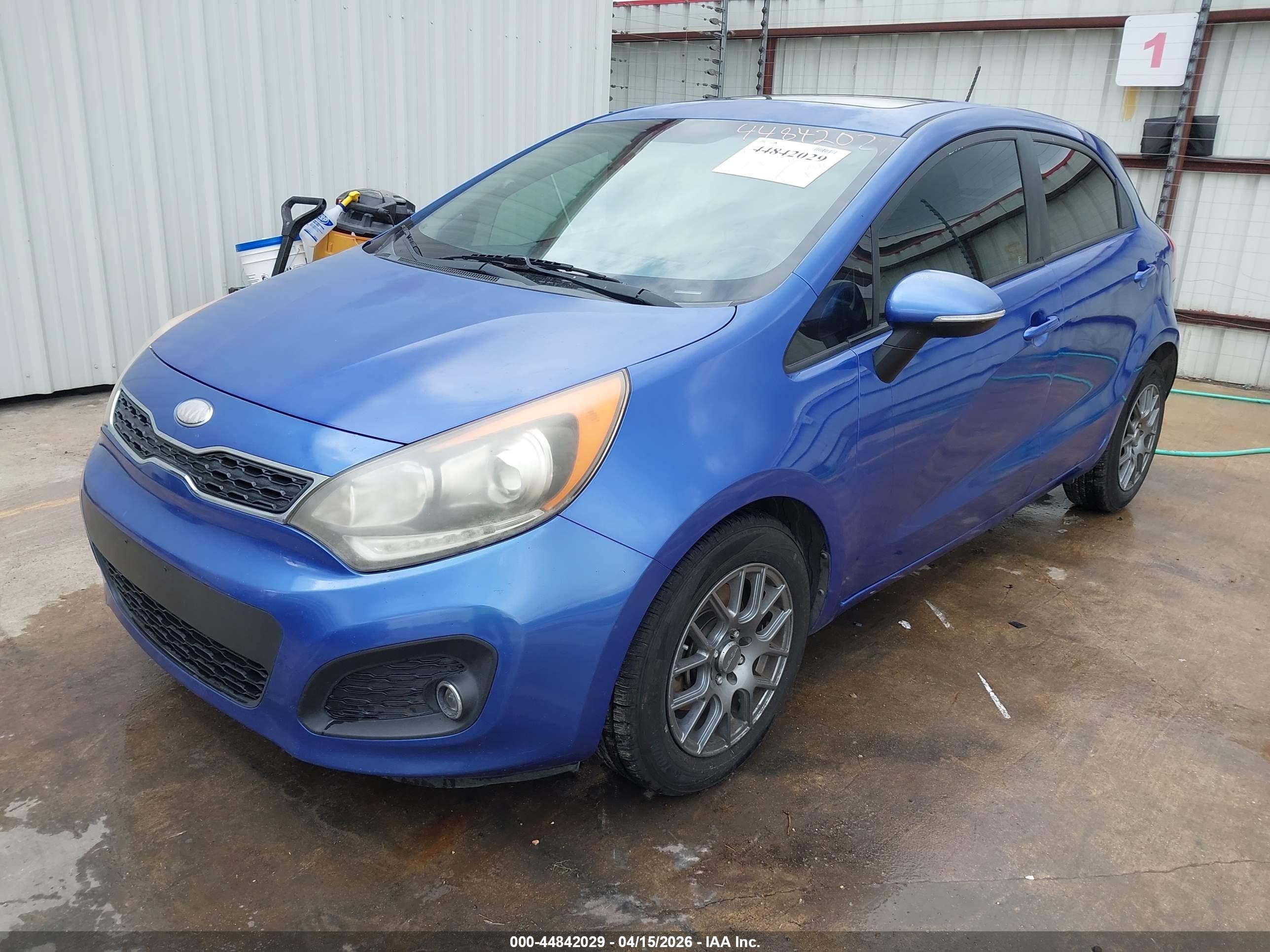 2013 Kia Rio Sx Blue vin: KNADN5A30D6192237
