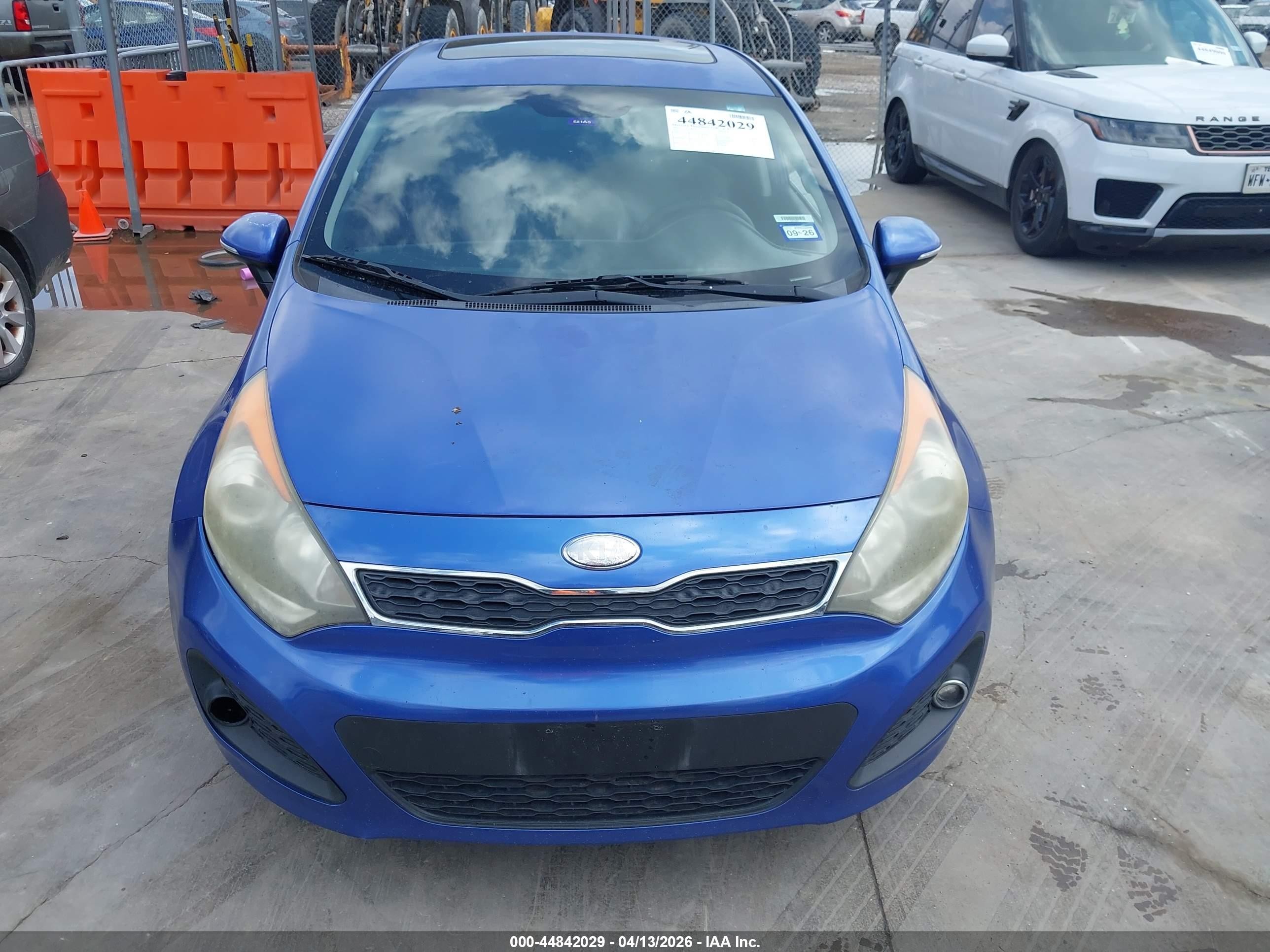 2013 Kia Rio Sx Blue vin: KNADN5A30D6192237