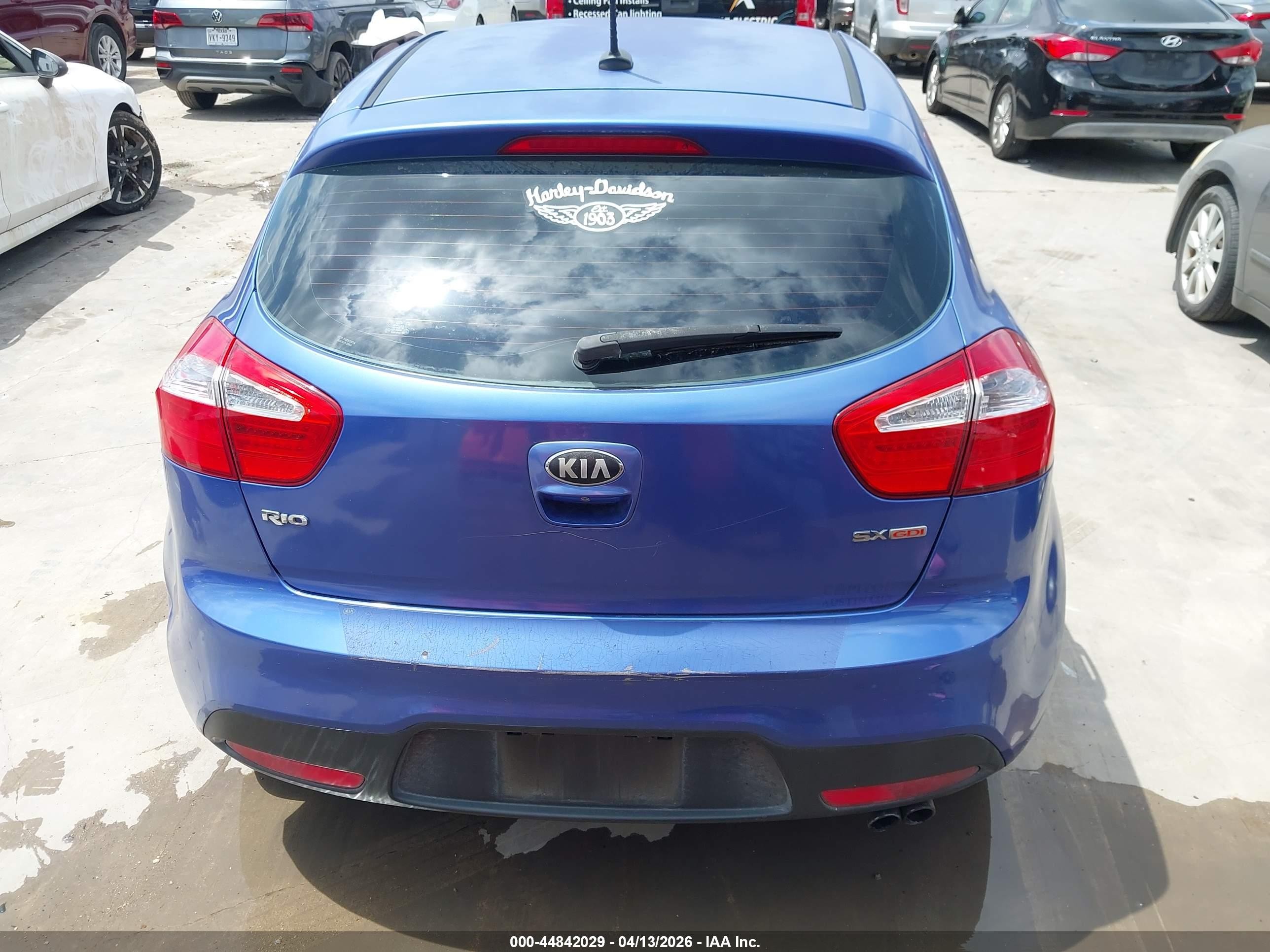 2013 Kia Rio Sx Blue vin: KNADN5A30D6192237
