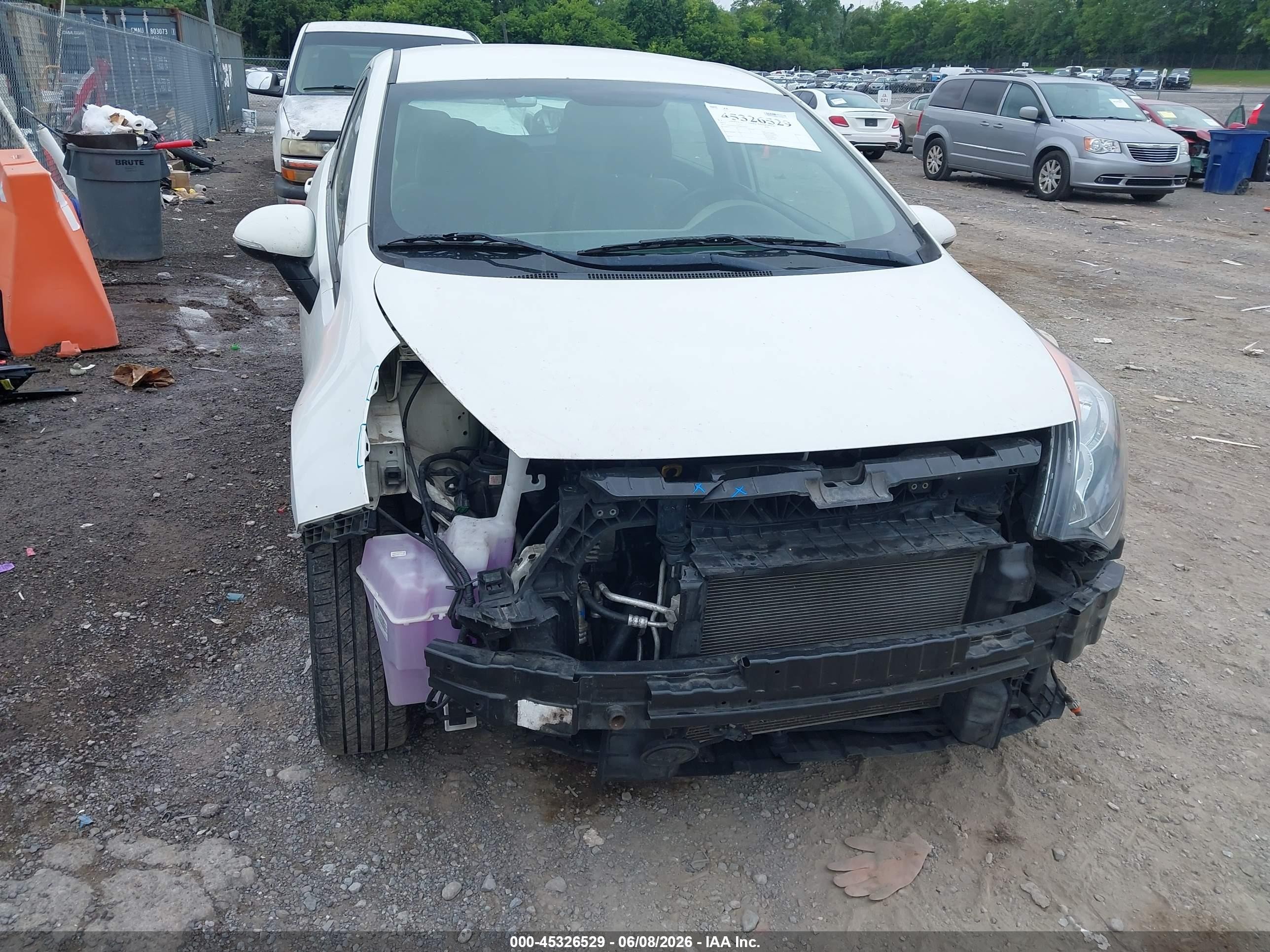 2013 Kia Rio Ex White vin: KNADN5A30D6222420