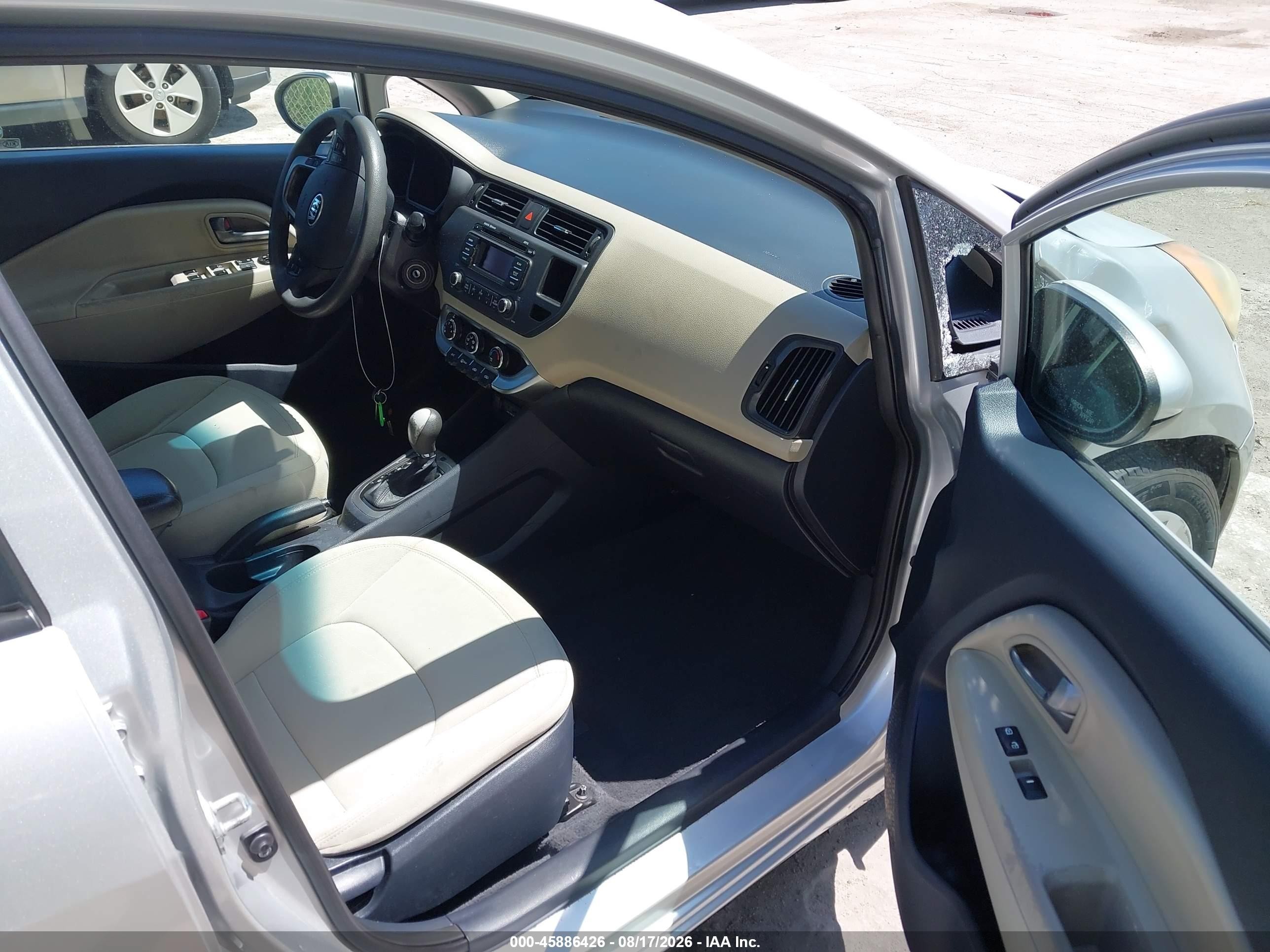2013 Kia Rio Ex Silver vin: KNADN5A30D6239752