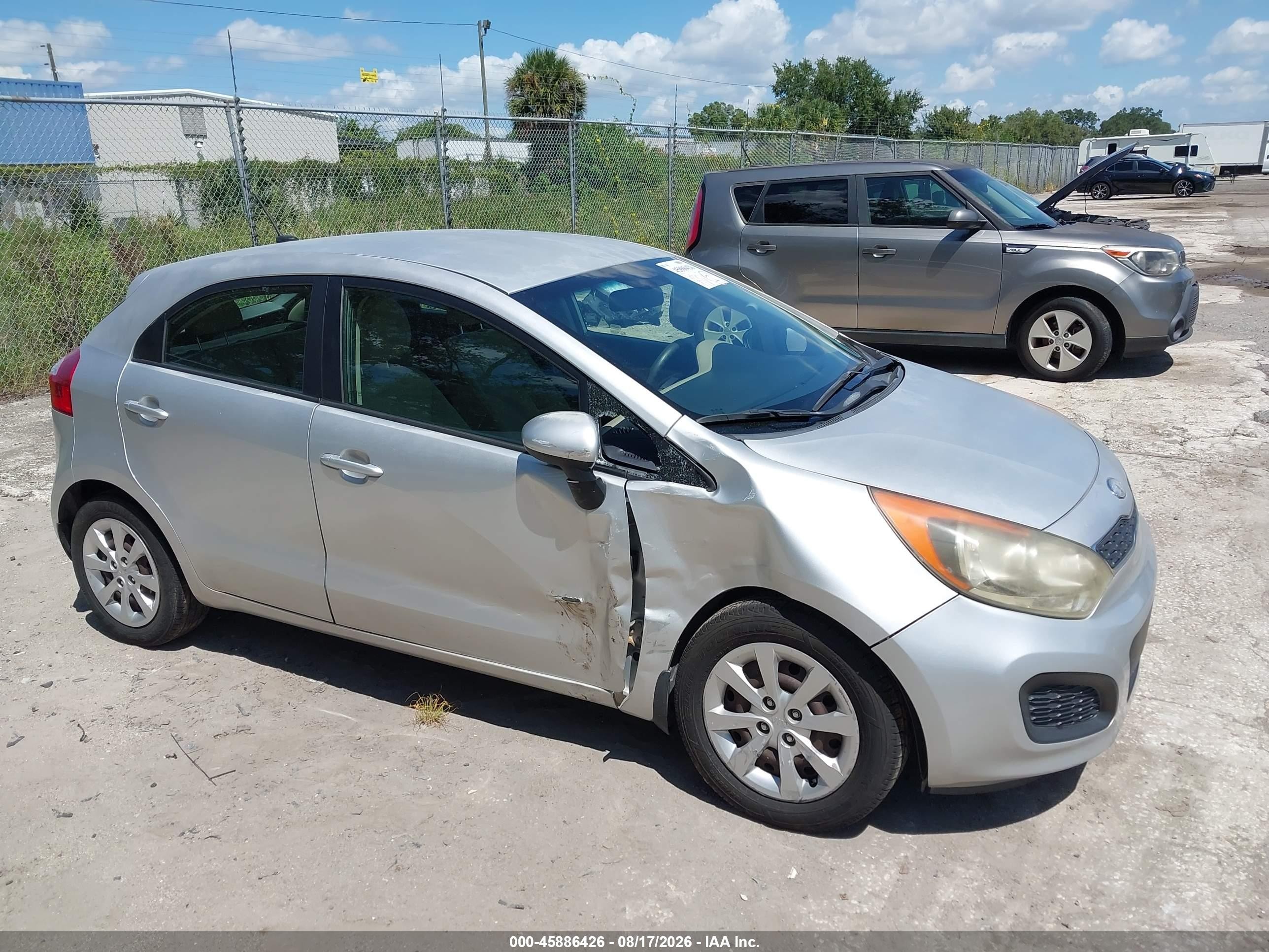 2013 Kia Rio Ex Silver vin: KNADN5A30D6239752