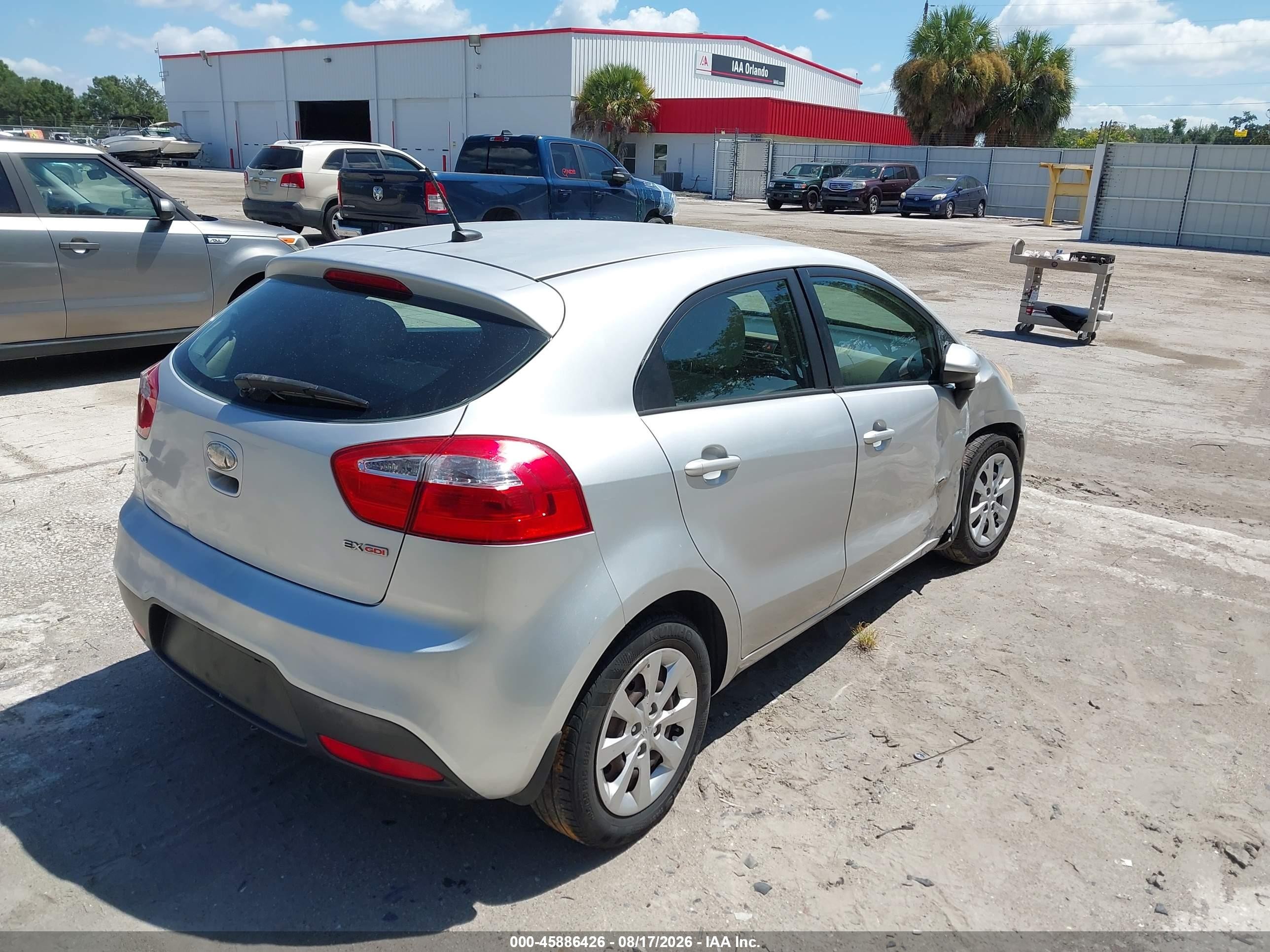 2013 Kia Rio Ex Silver vin: KNADN5A30D6239752