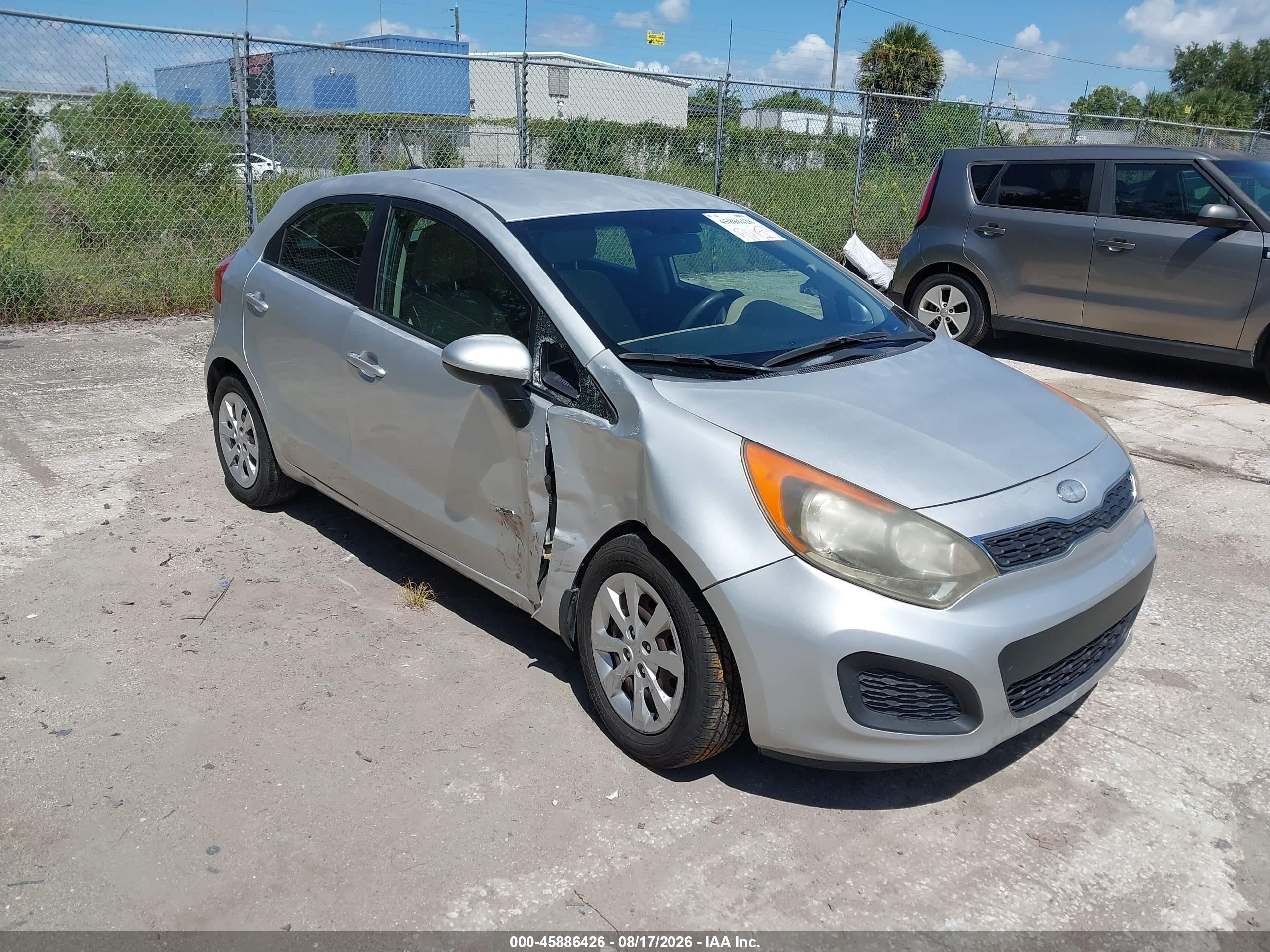 2013 Kia Rio Ex Silver vin: KNADN5A30D6239752