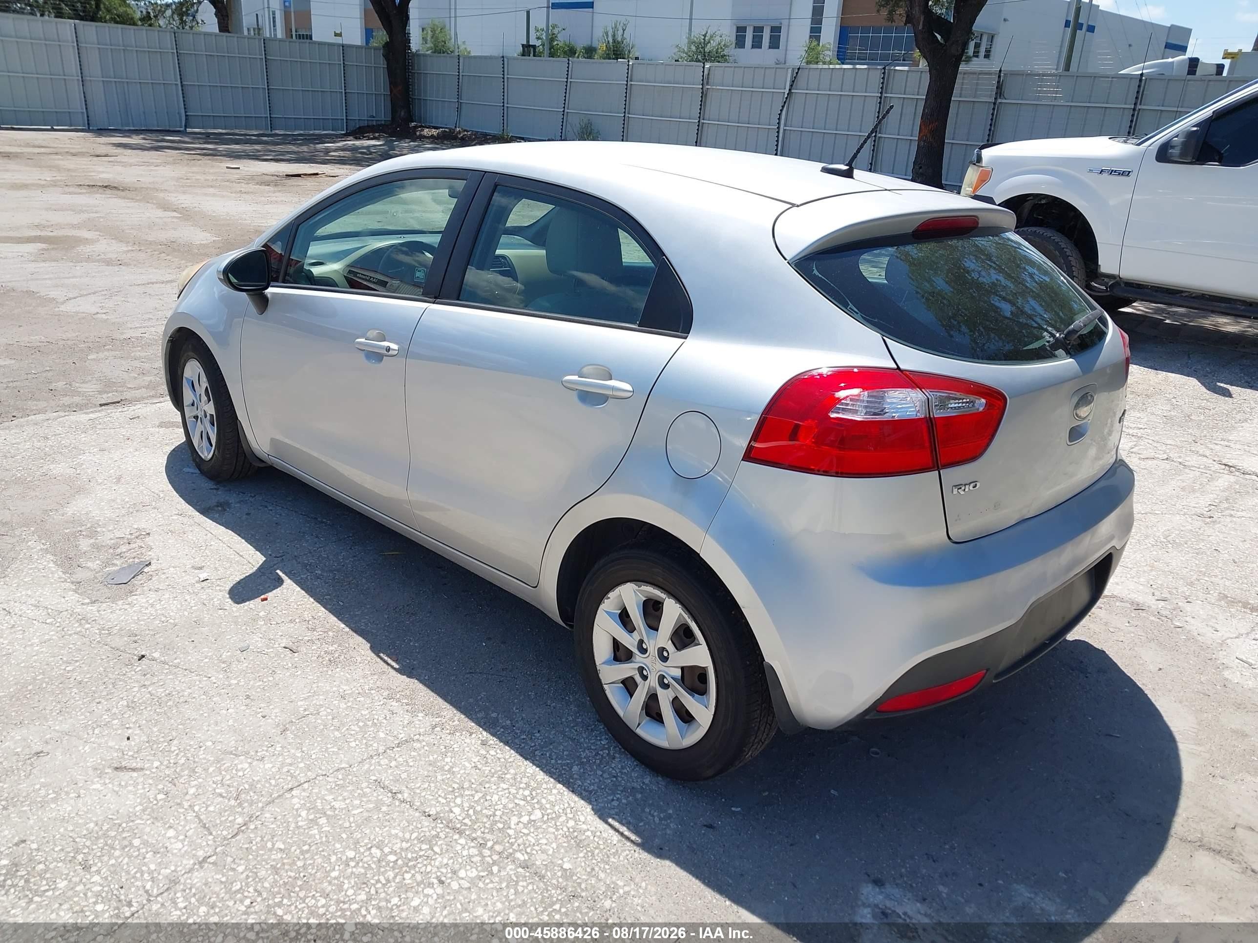 2013 Kia Rio Ex Silver vin: KNADN5A30D6239752