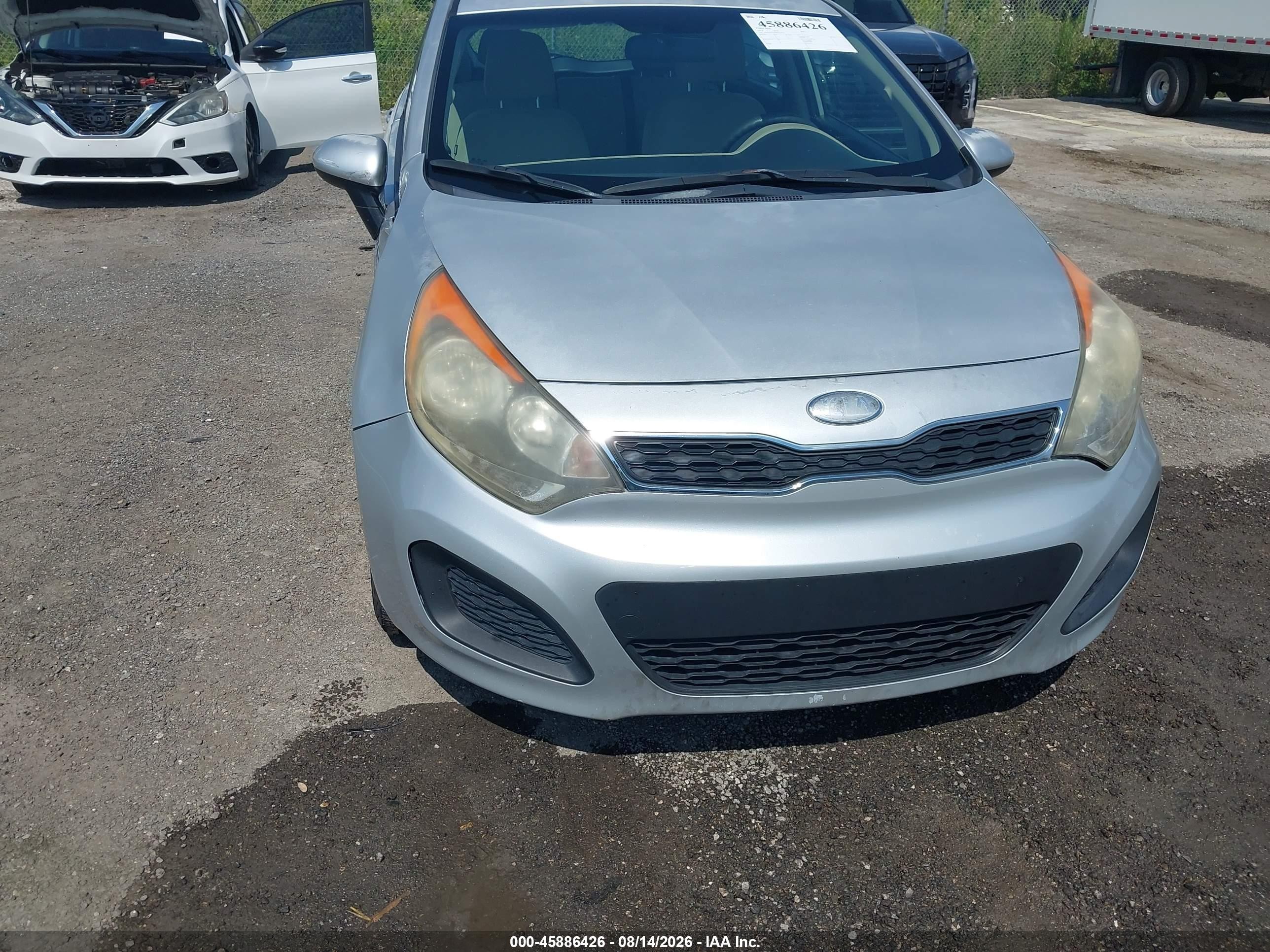 2013 Kia Rio Ex Silver vin: KNADN5A30D6239752