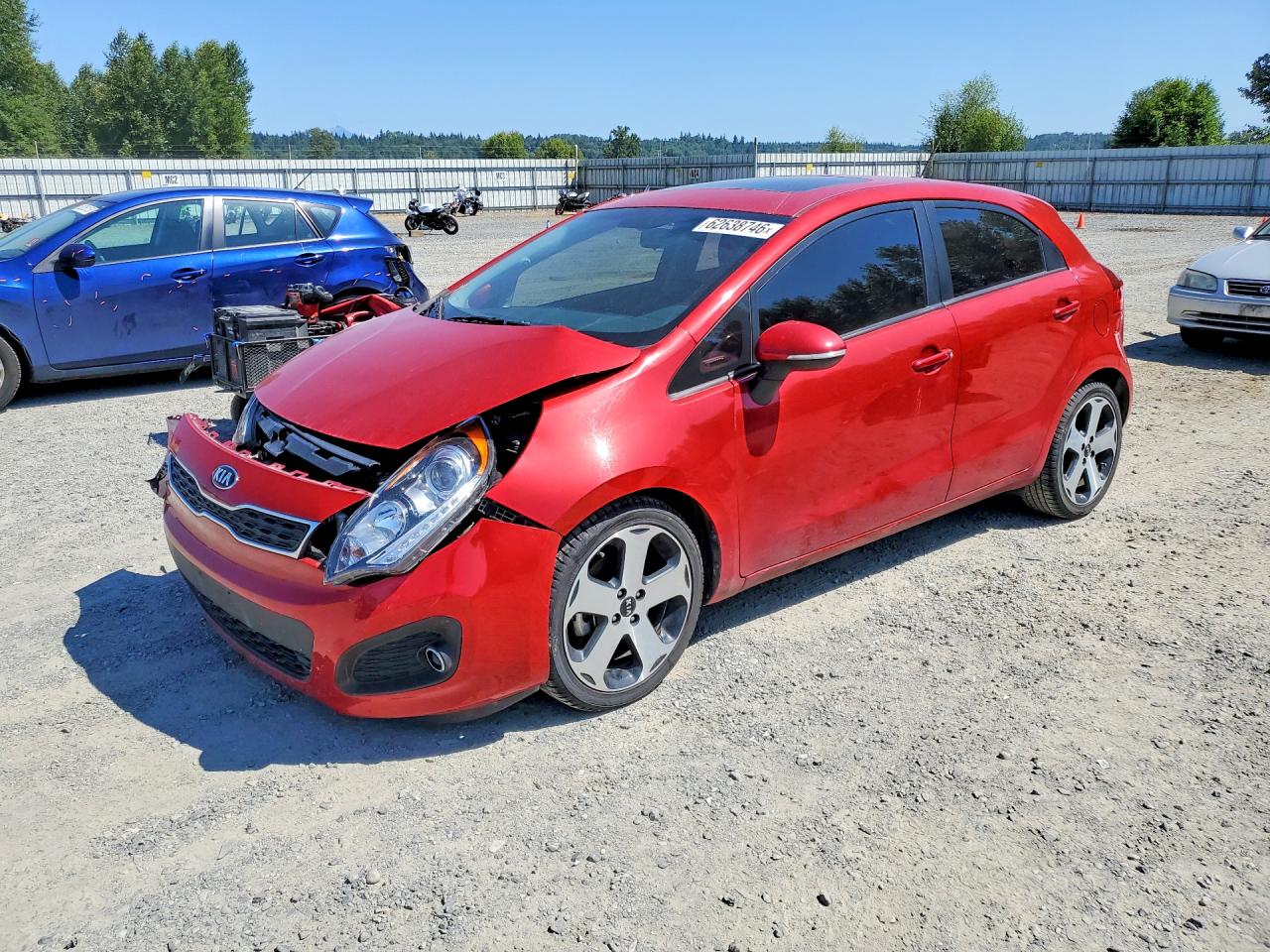 2014 Kia Rio Ex Red vin: KNADN5A30E6351811