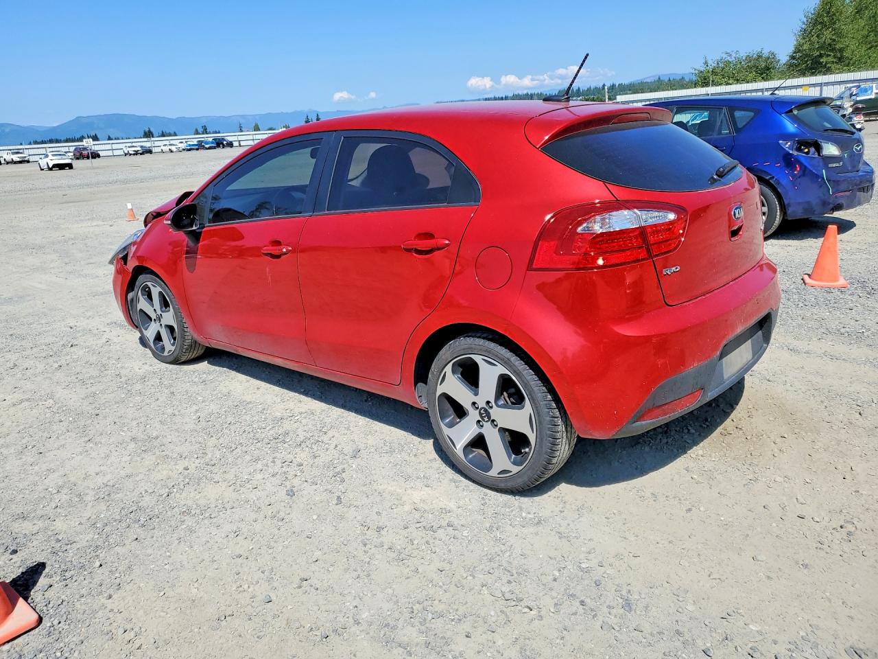 2014 Kia Rio Ex Red vin: KNADN5A30E6351811