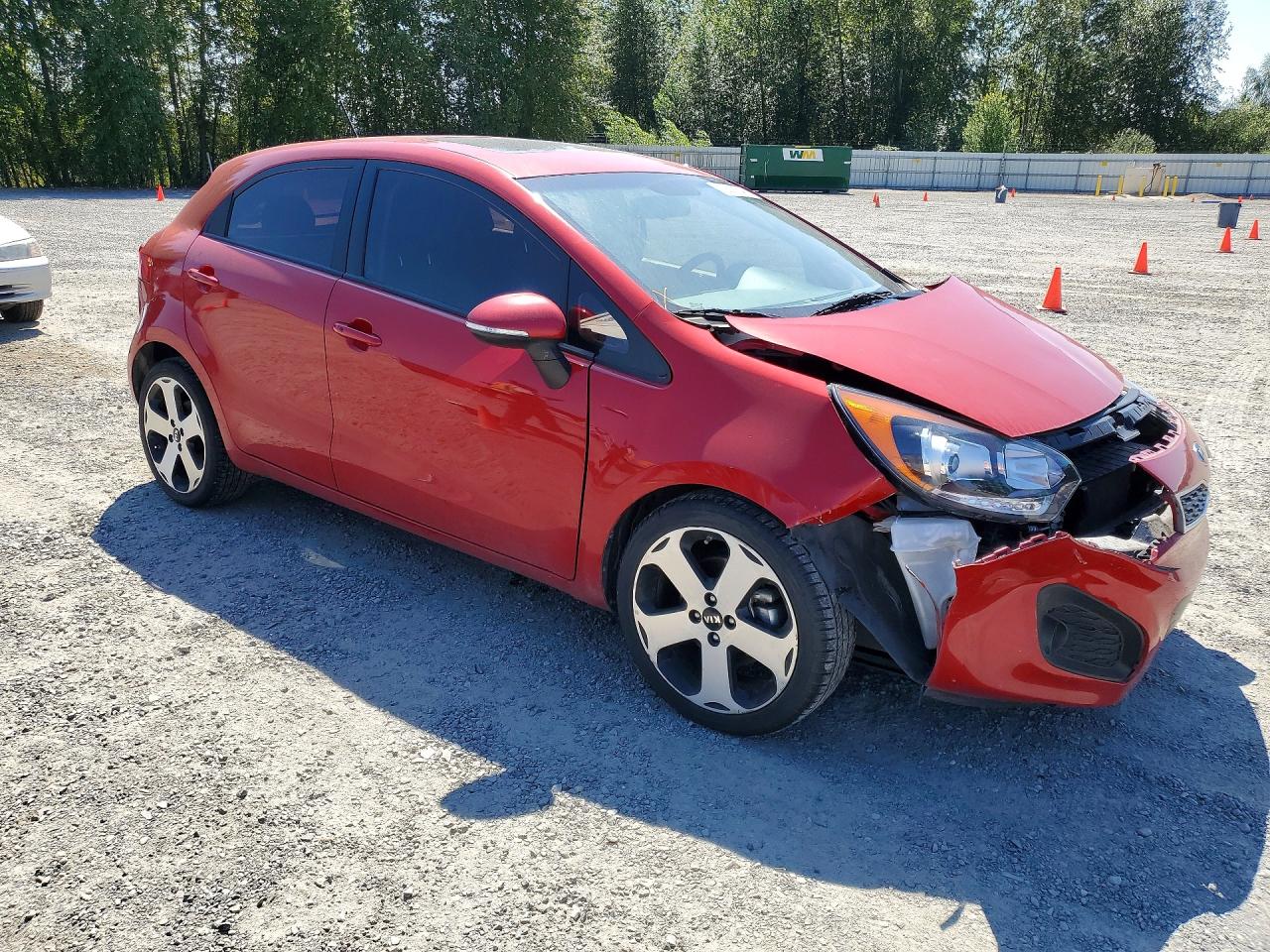 2014 Kia Rio Ex Red vin: KNADN5A30E6351811