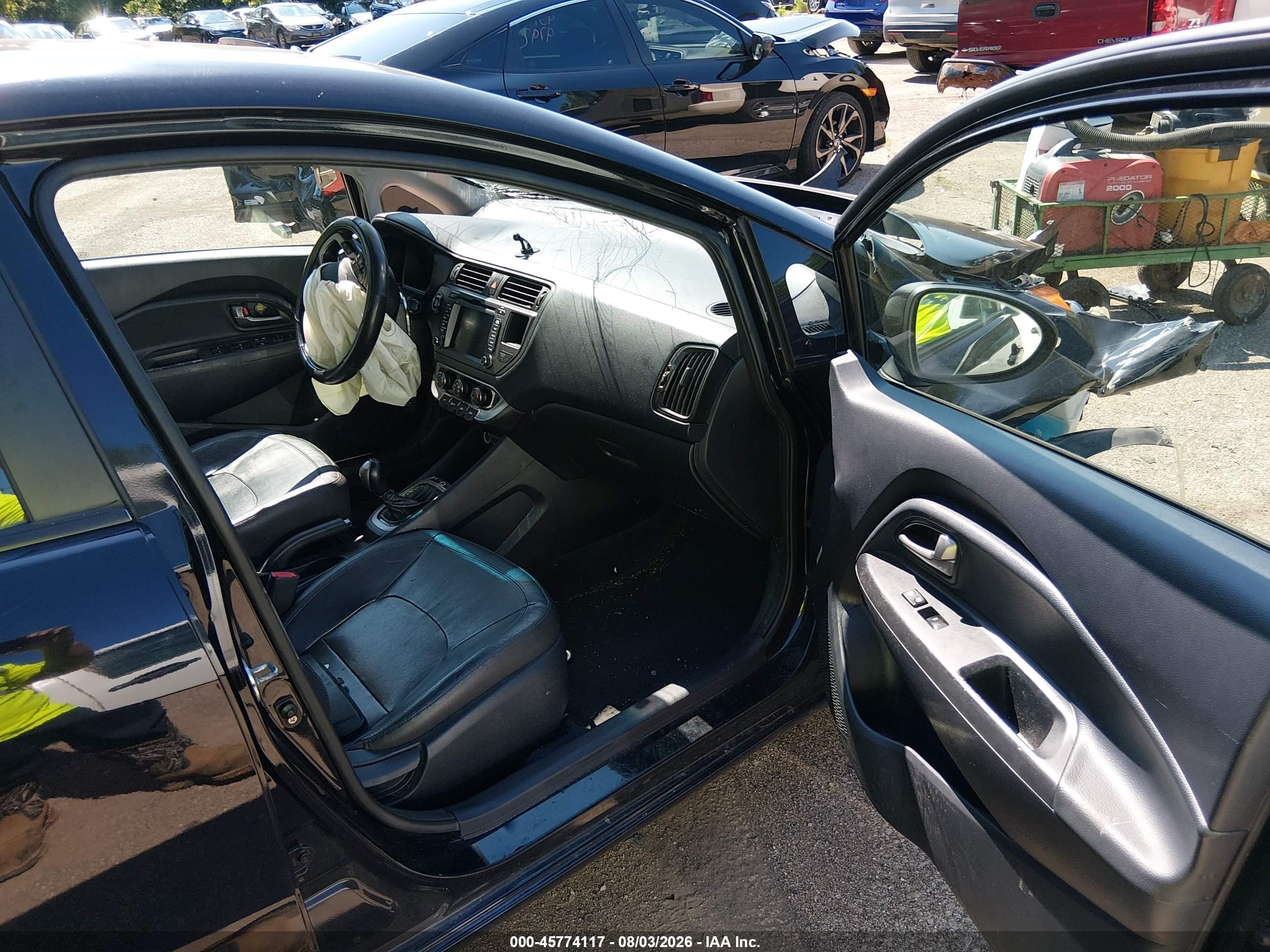2012 Kia Rio5 Sx Black vin: KNADN5A31C6023973