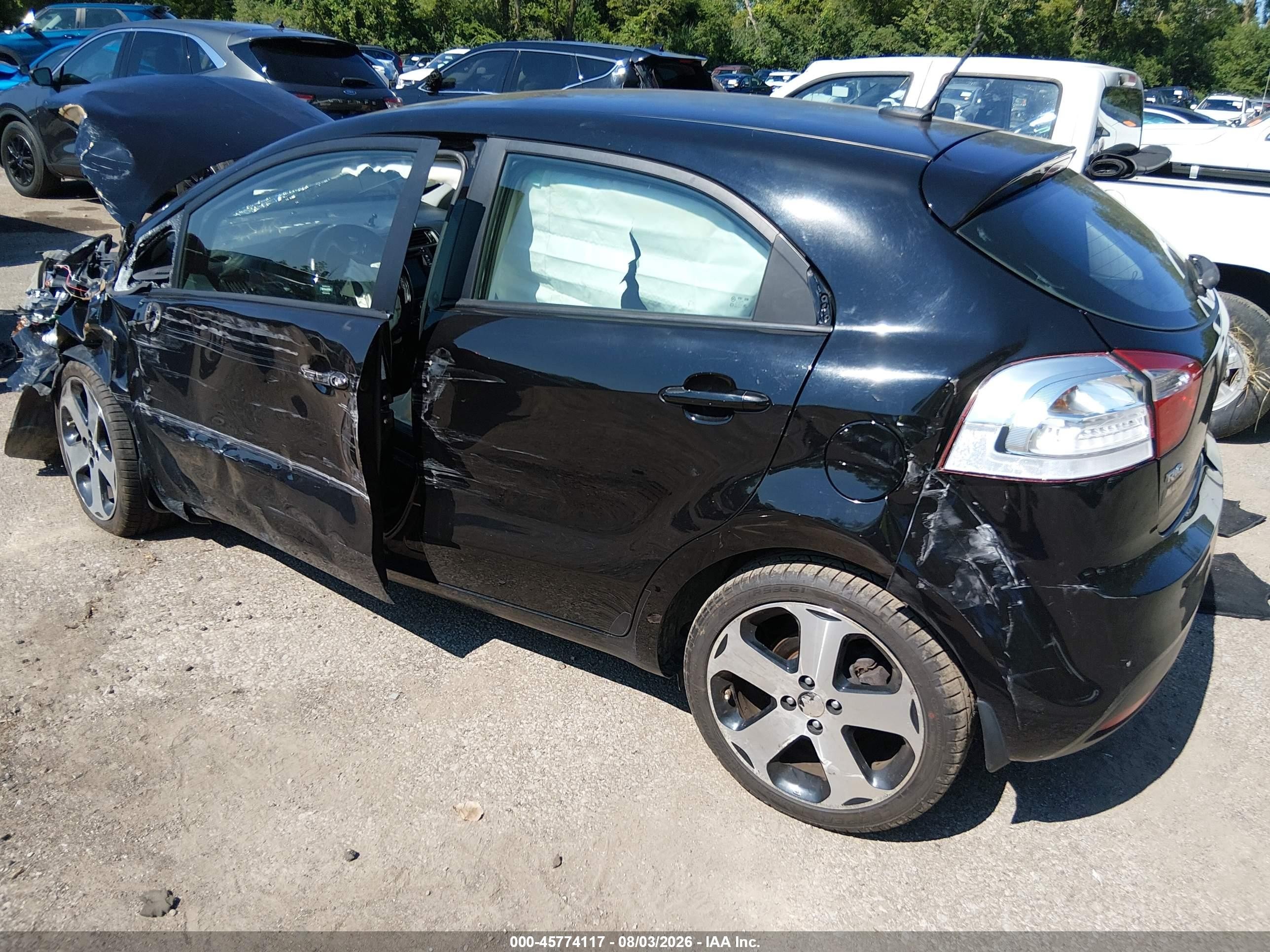 2012 Kia Rio5 Sx Black vin: KNADN5A31C6023973