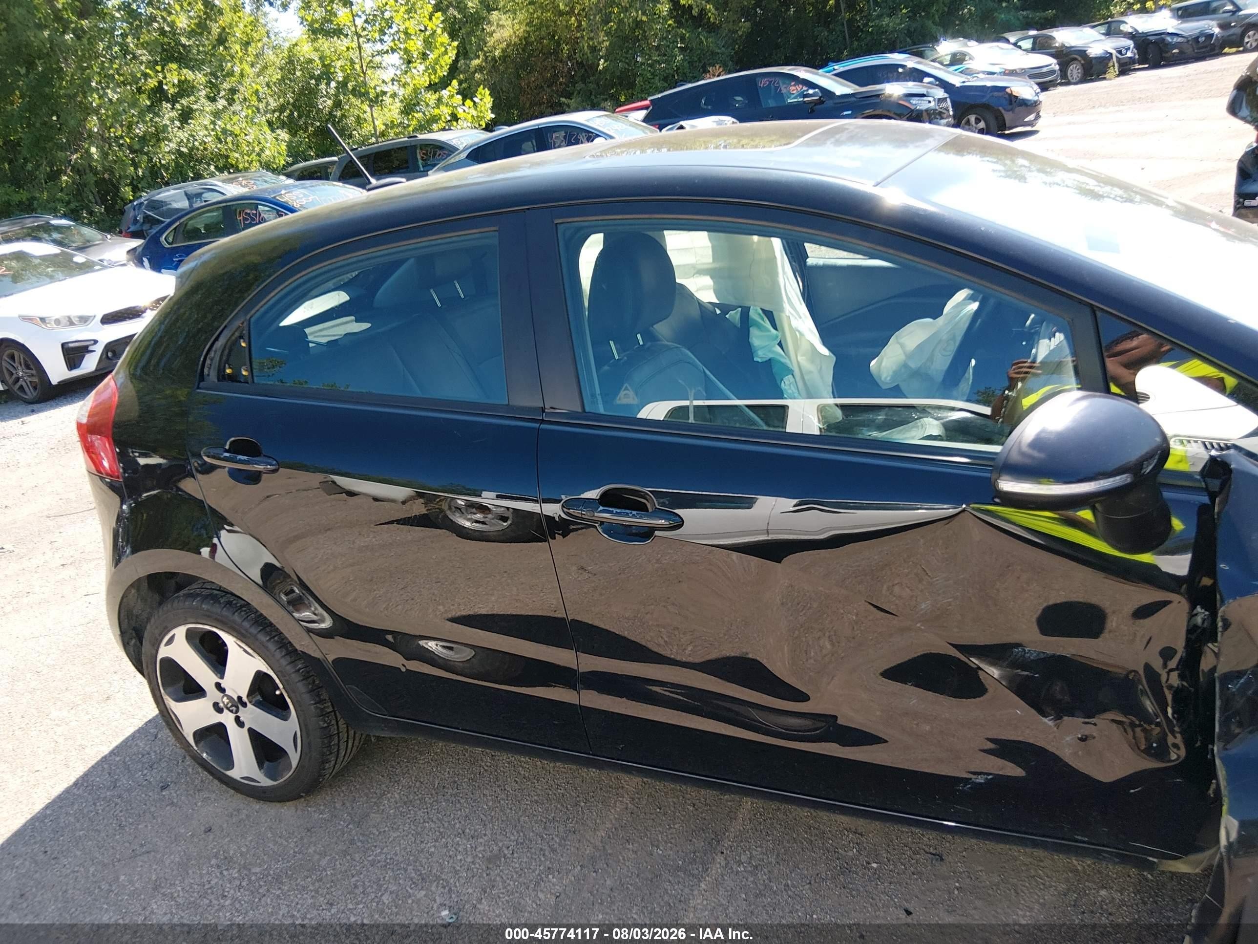 2012 Kia Rio5 Sx Black vin: KNADN5A31C6023973