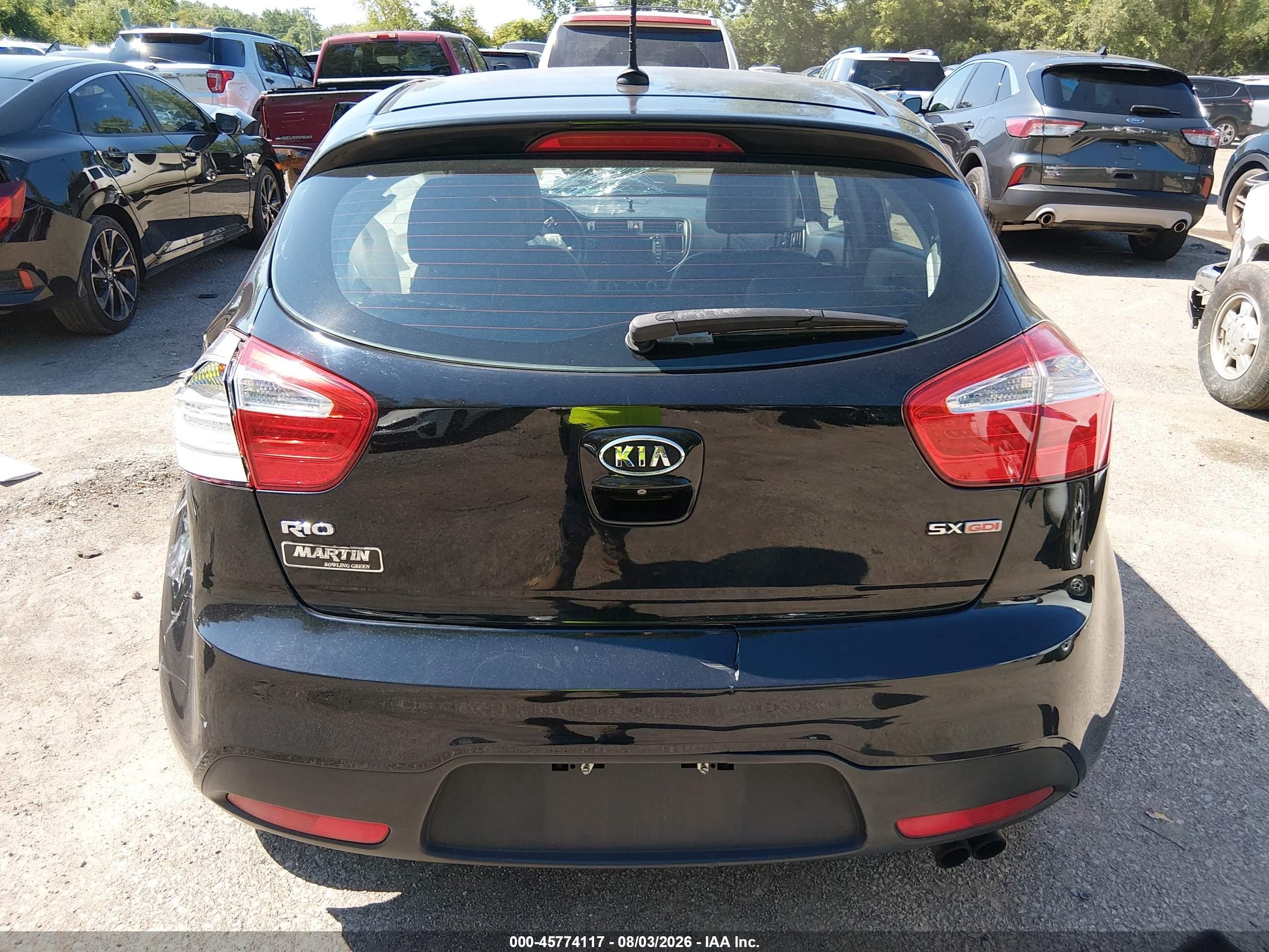 2012 Kia Rio5 Sx Black vin: KNADN5A31C6023973