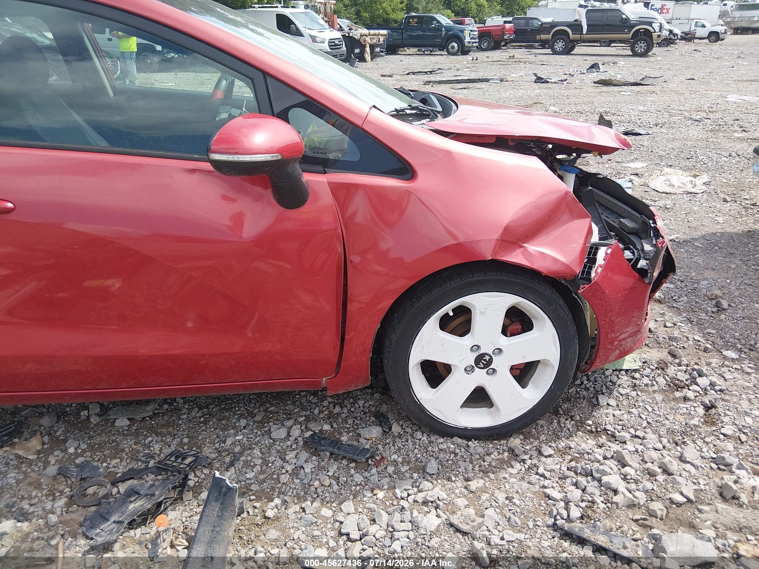 2013 Kia Rio Sx Красный vin: KNADN5A31D6159568
