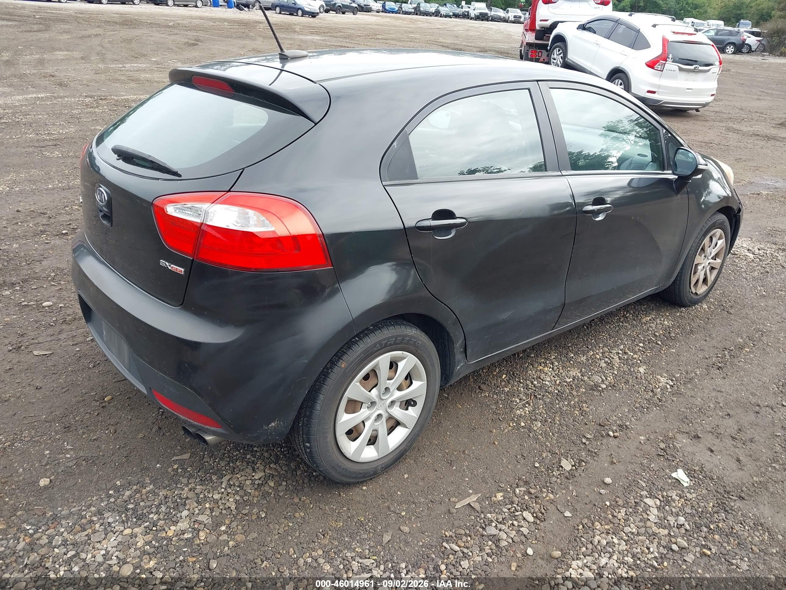 2012 Kia Rio5 Sx Black vin: KNADN5A32C6029202
