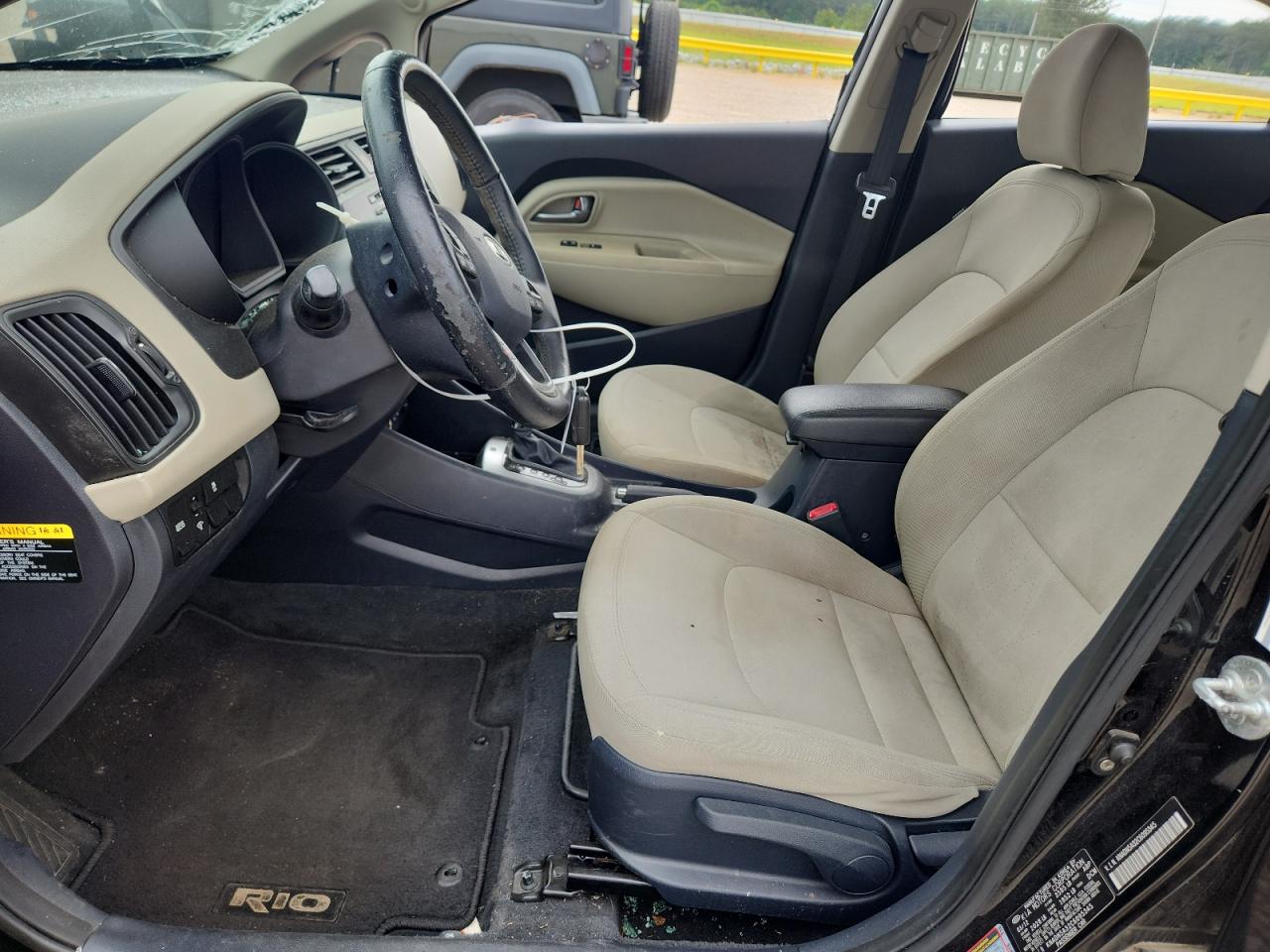2012 Kia Rio 5-door Ex Черный vin: KNADN5A32C6095345
