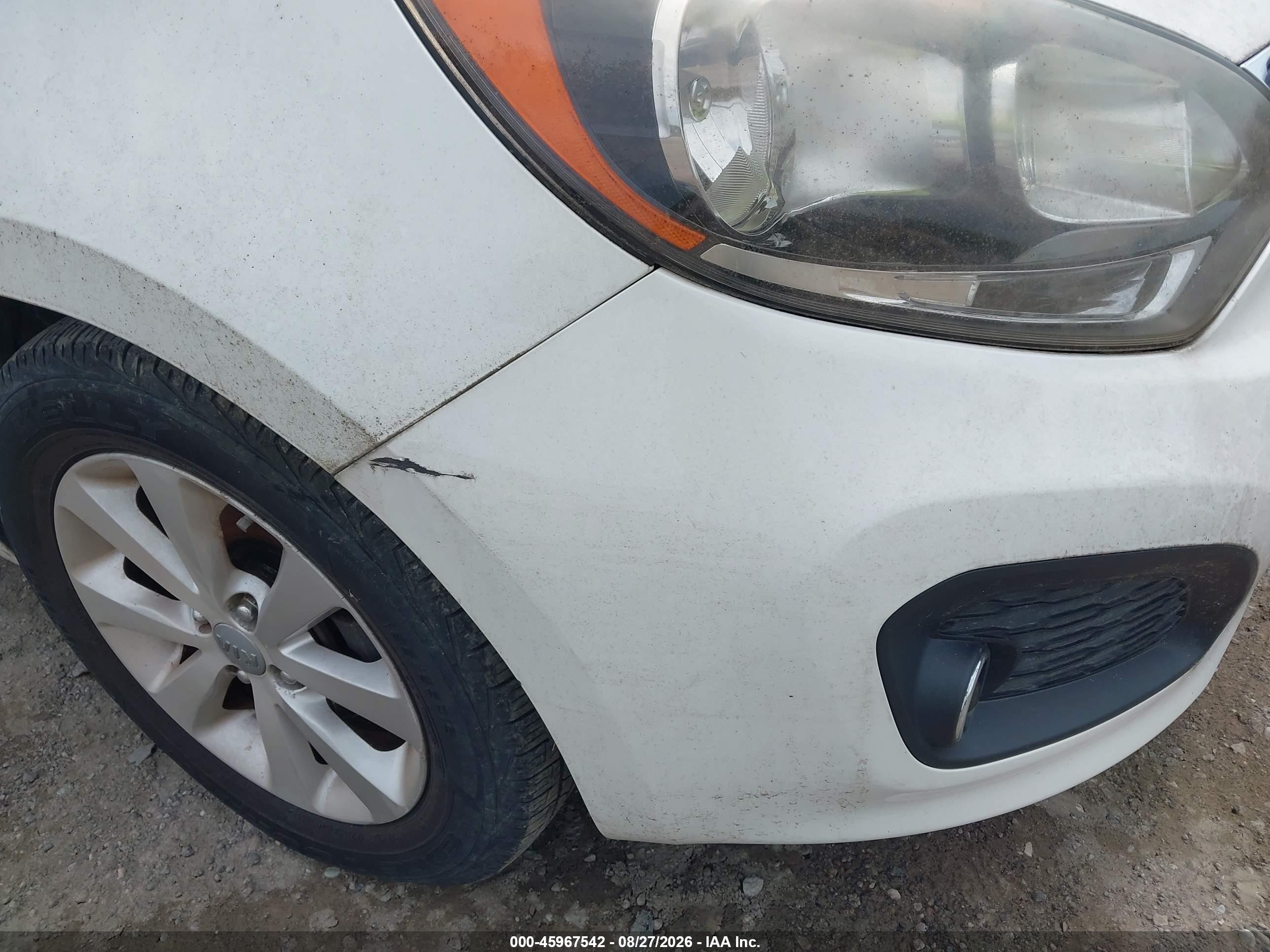 2013 Kia Rio Ex Белый vin: KNADN5A32D6112565