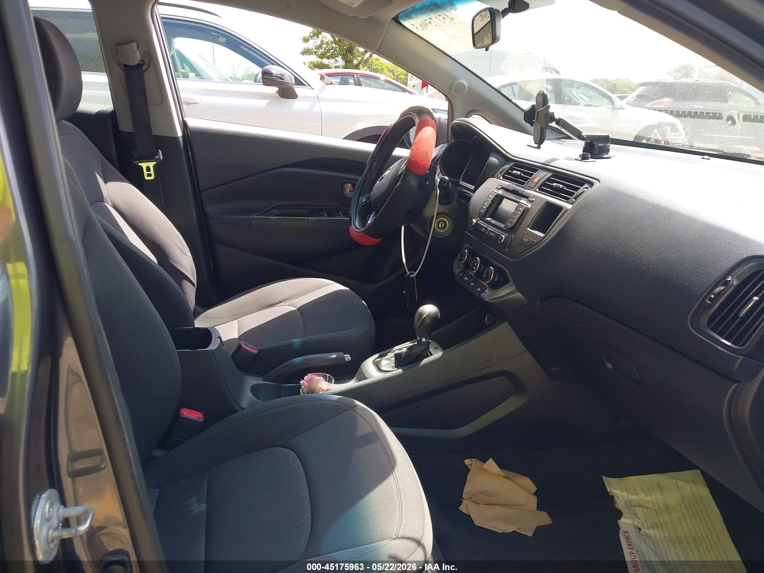 2013 Kia Rio Ex Gray vin: KNADN5A32D6187590