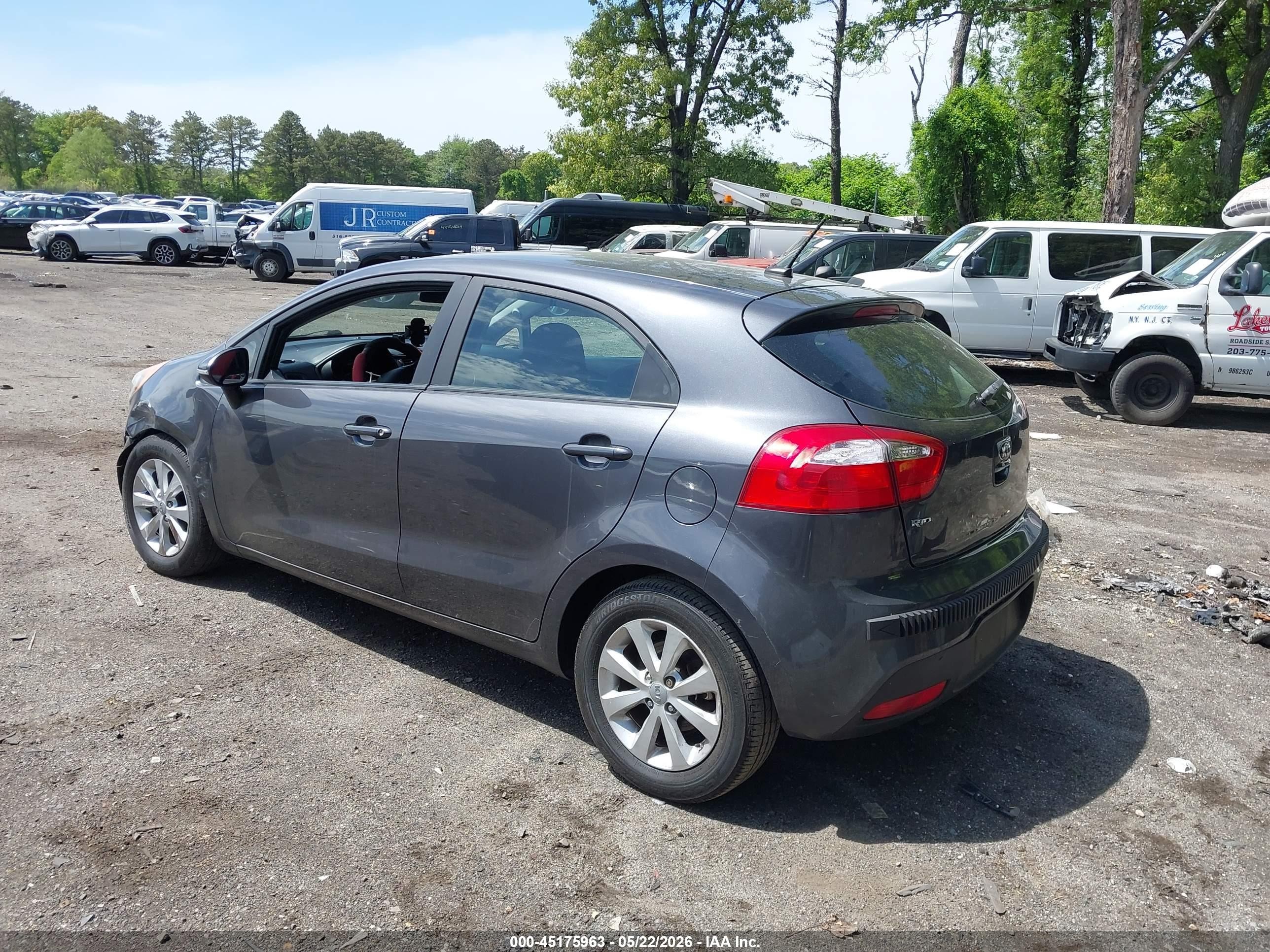 2013 Kia Rio Ex Gray vin: KNADN5A32D6187590