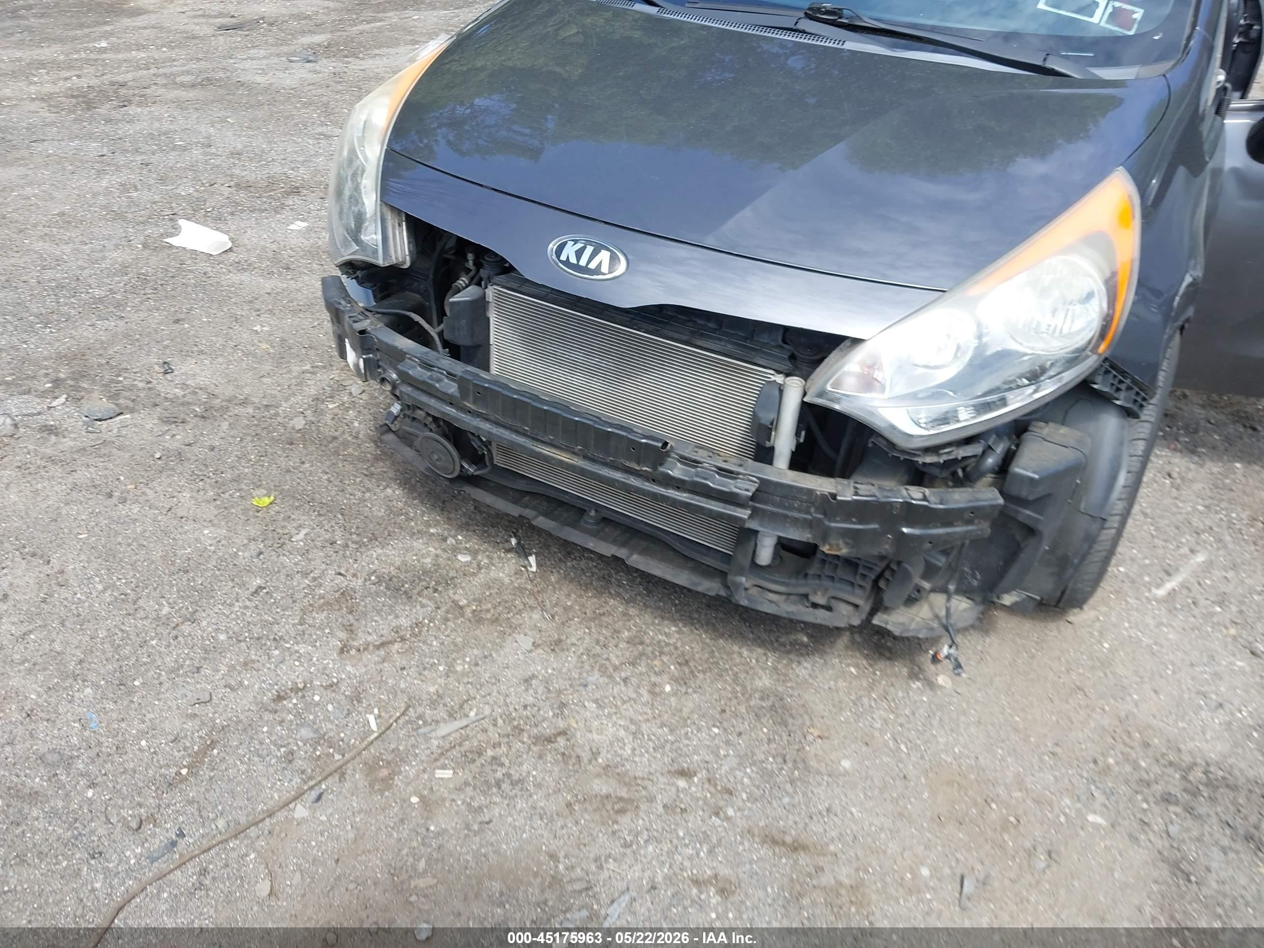 2013 Kia Rio Ex Gray vin: KNADN5A32D6187590