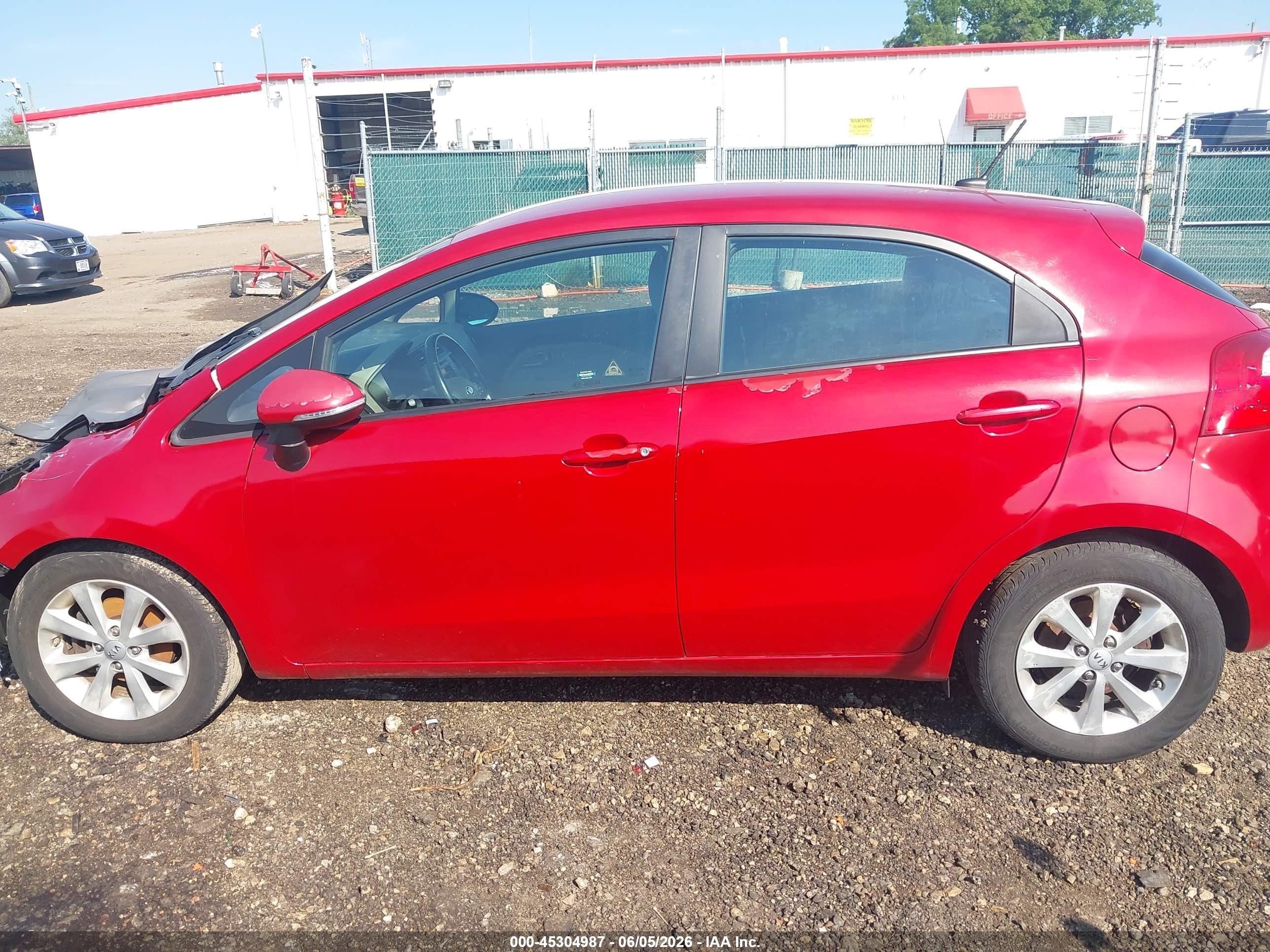 2014 Kia Rio Ex Red vin: KNADN5A32E6334511