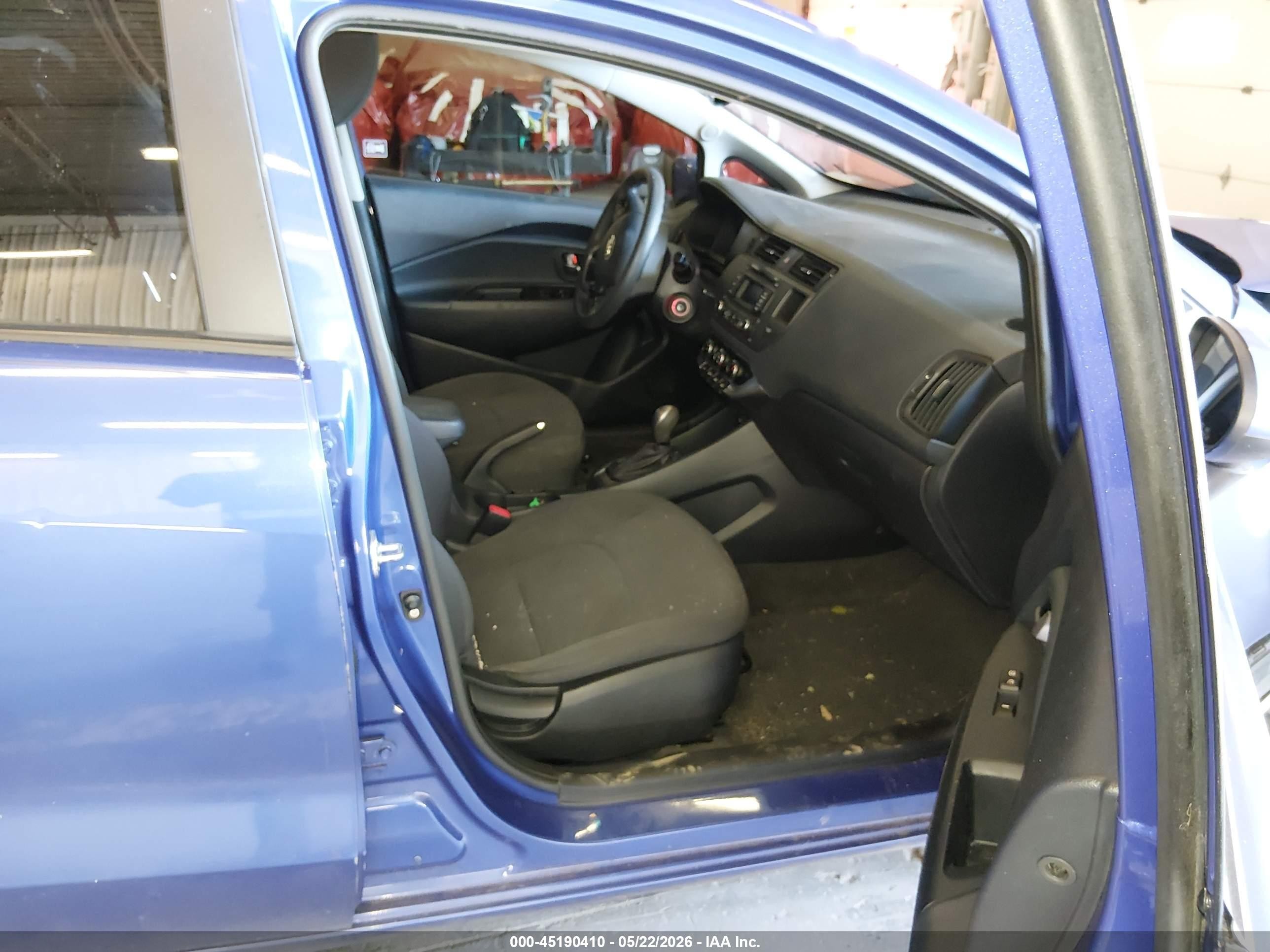 2013 Kia Rio Ex Blue vin: KNADN5A33D6096991