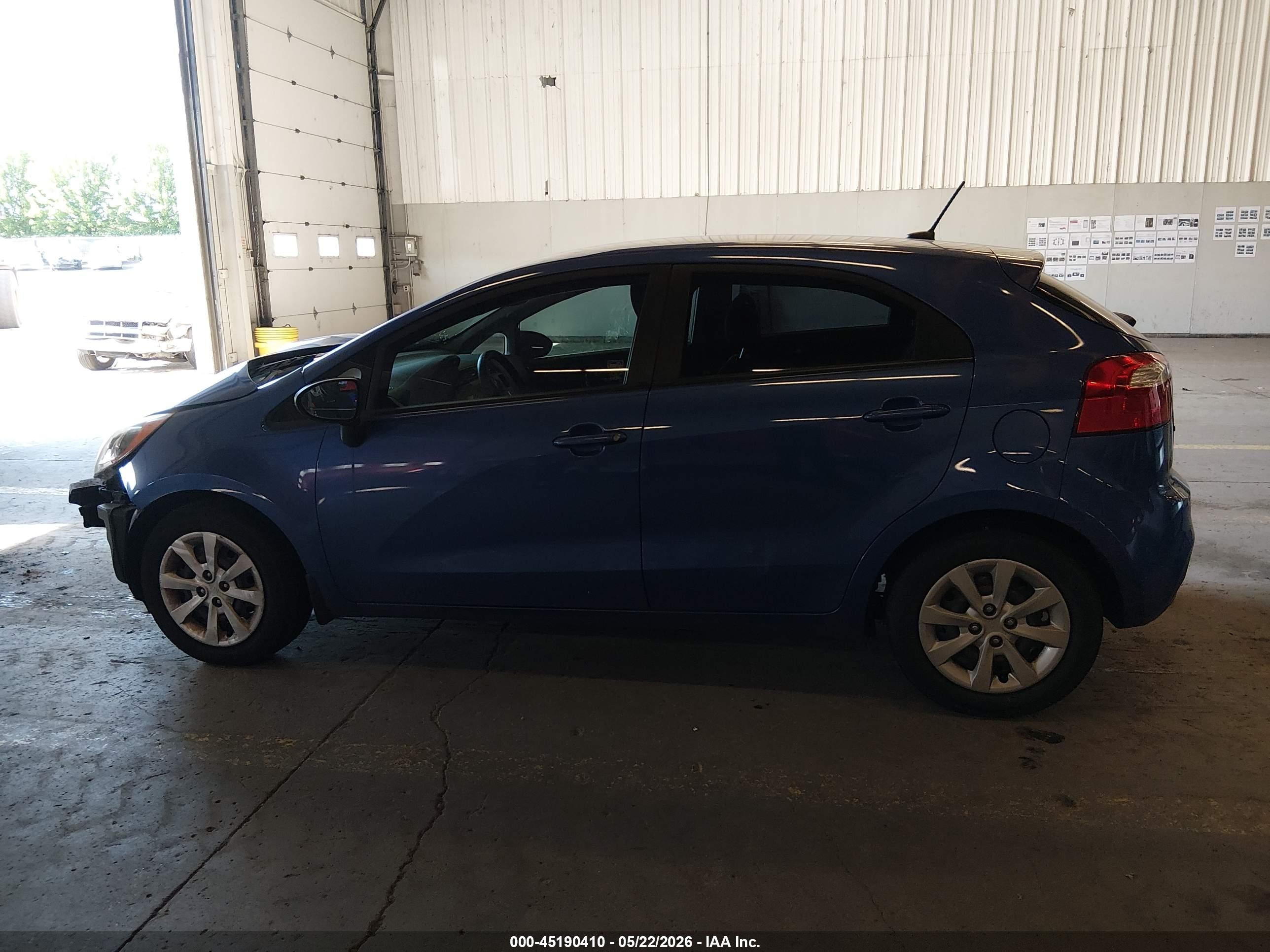 2013 Kia Rio Ex Blue vin: KNADN5A33D6096991
