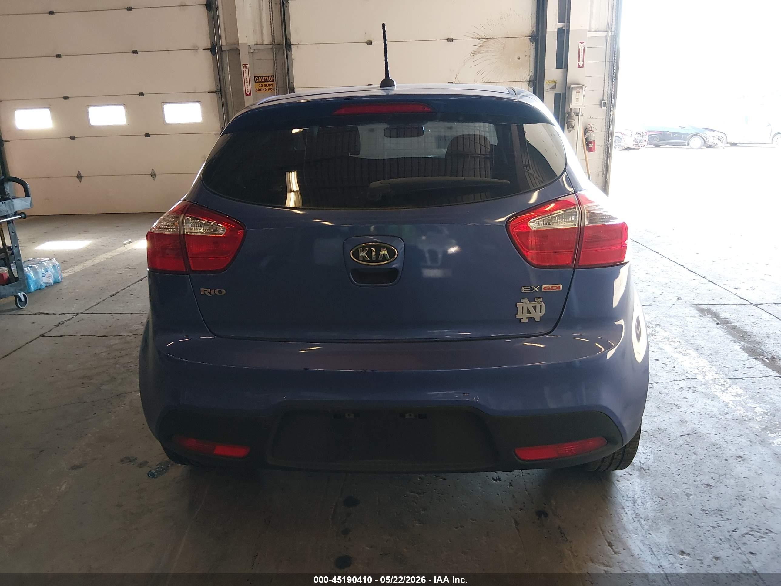 2013 Kia Rio Ex Blue vin: KNADN5A33D6096991
