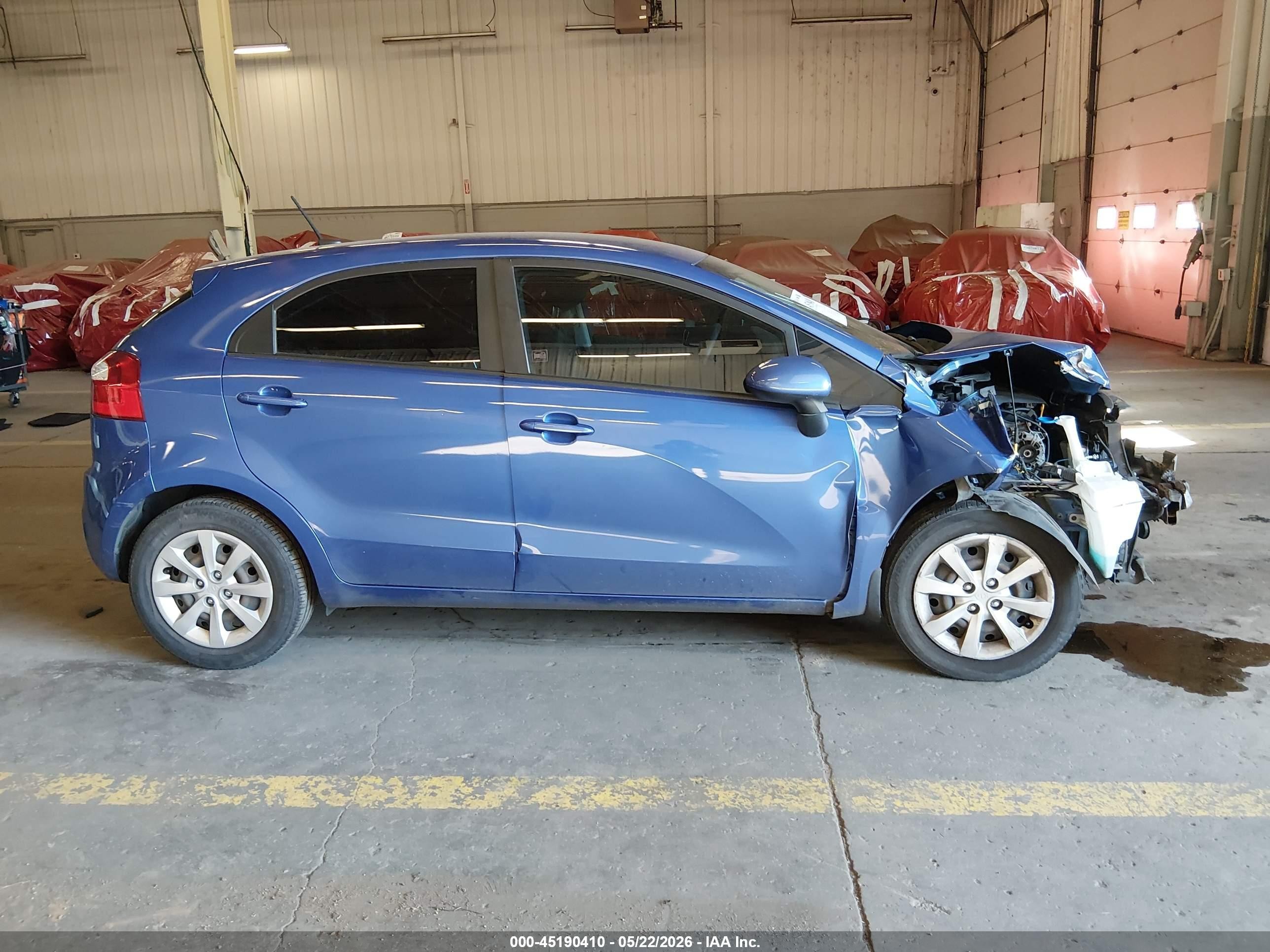 2013 Kia Rio Ex Blue vin: KNADN5A33D6096991