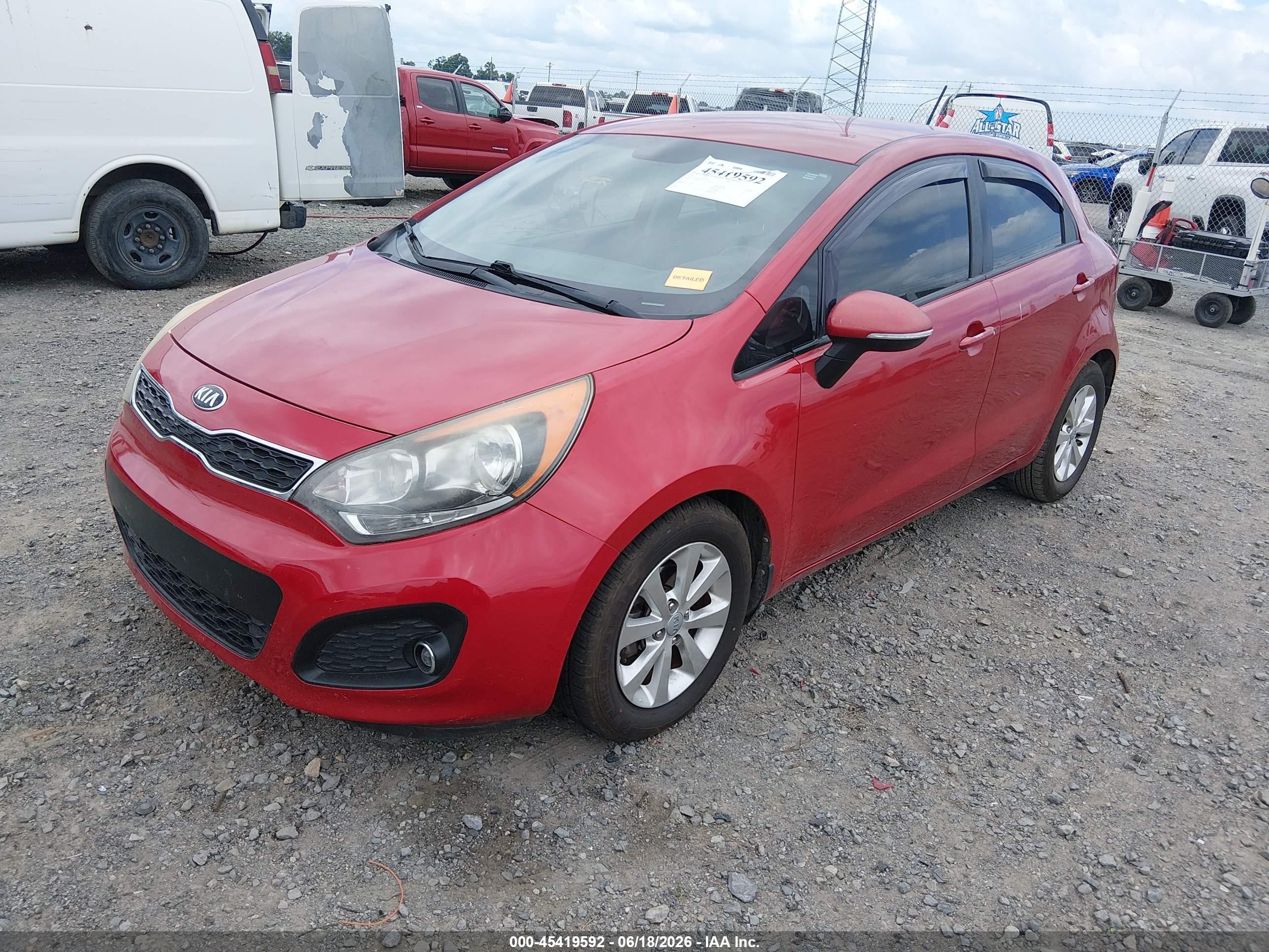 2015 Kia Rio Ex Красный vin: KNADN5A33F6441181