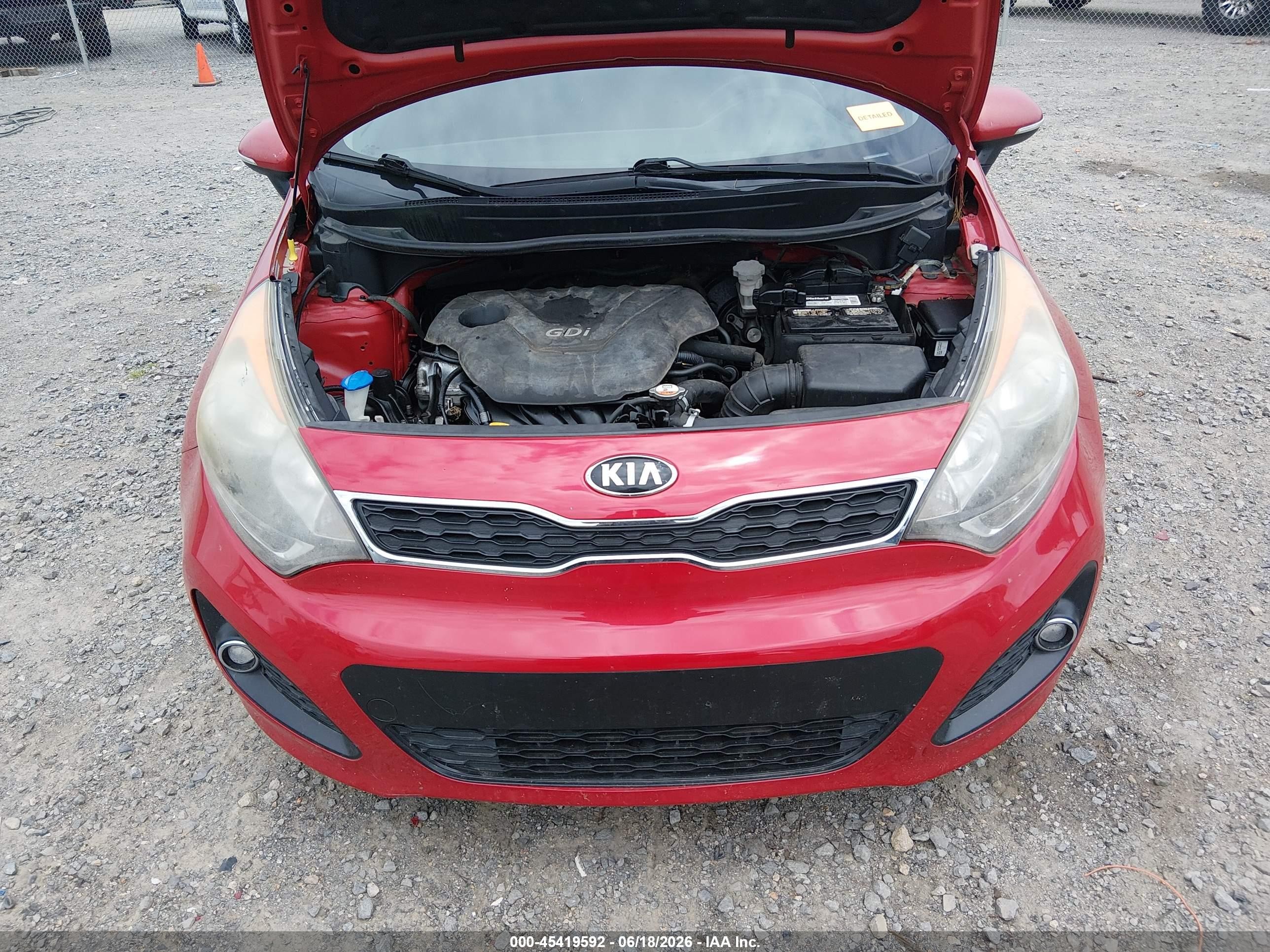 2015 Kia Rio Ex Красный vin: KNADN5A33F6441181