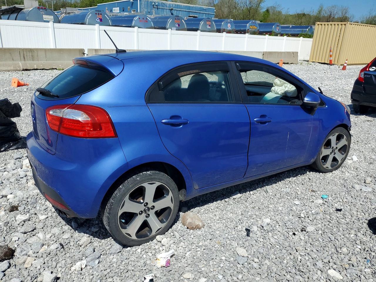 2012 Kia Rio 5-door Sx Blue vin: KNADN5A34C6016905