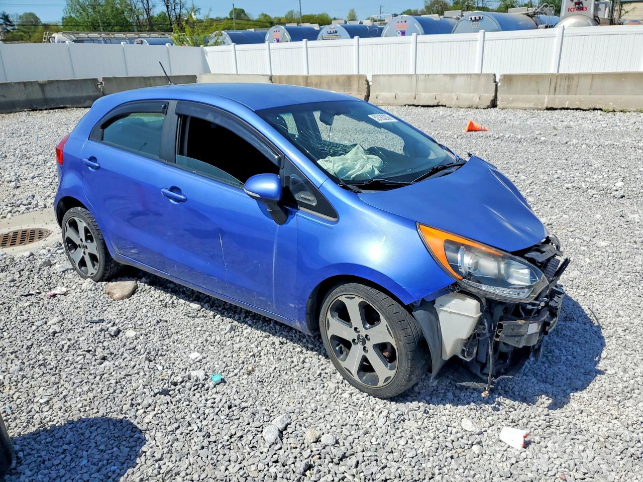 2012 Kia Rio 5-door Sx Blue vin: KNADN5A34C6016905