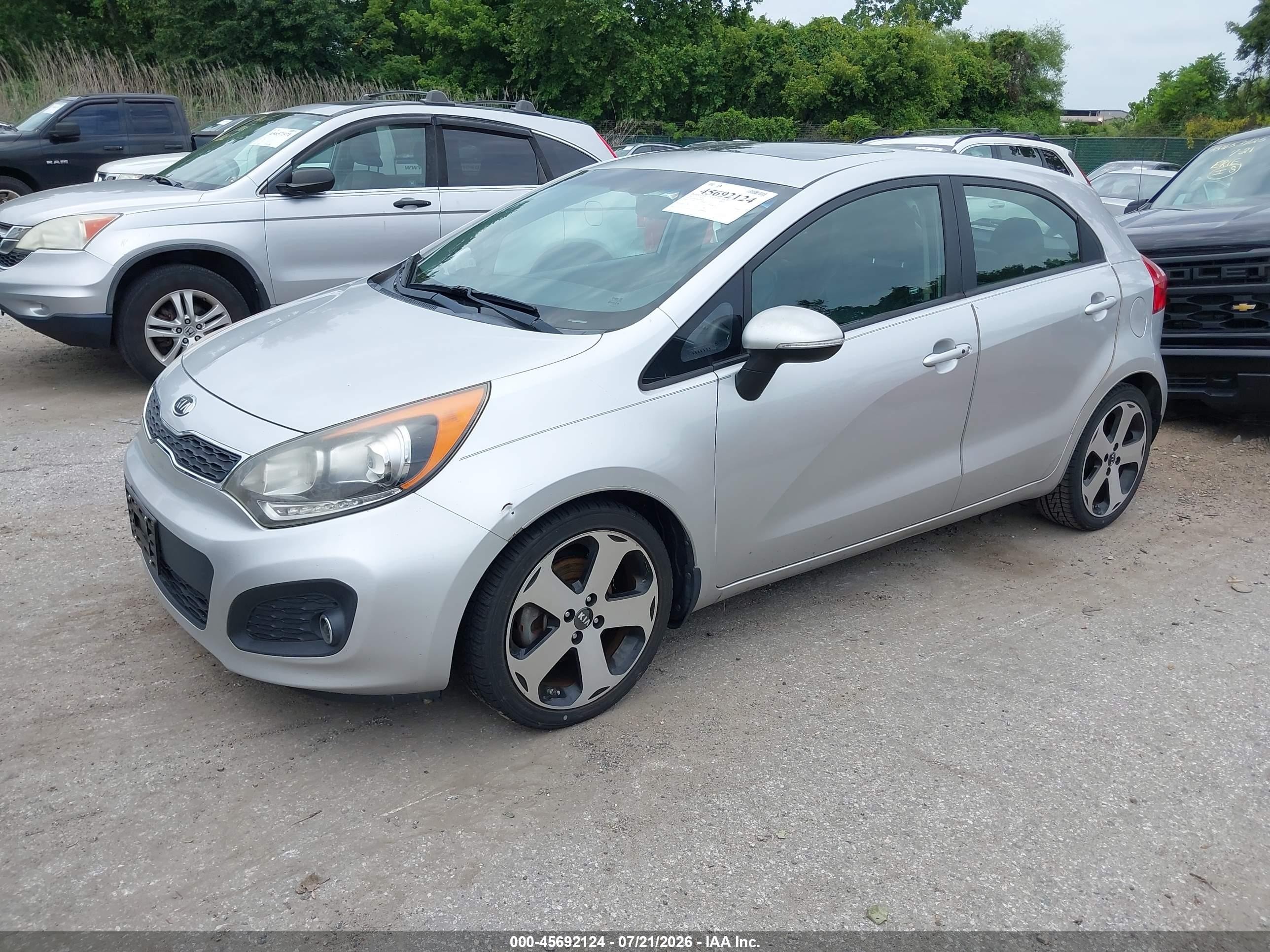 2012 Kia Rio5 Sx Silver vin: KNADN5A34C6038192