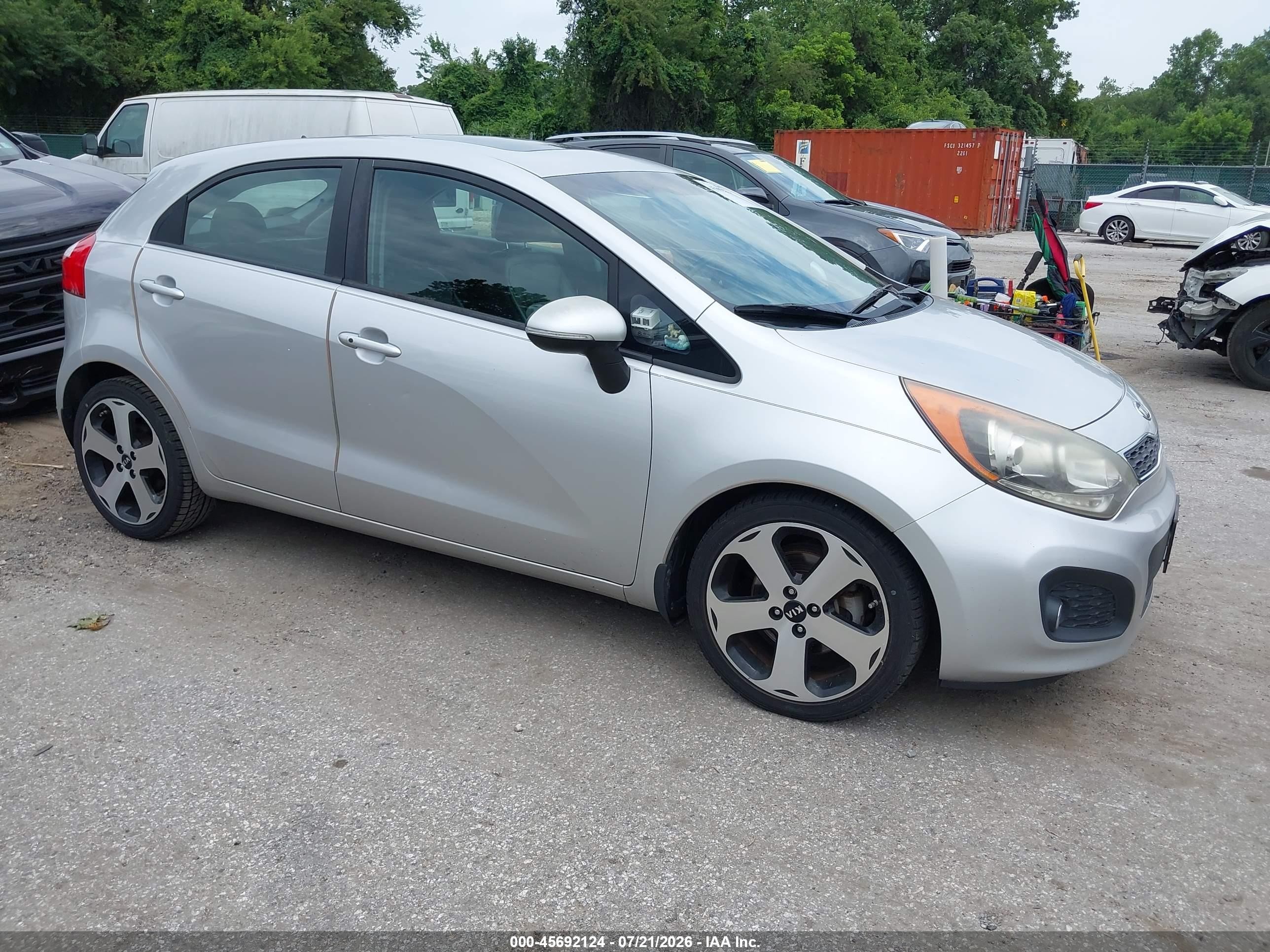 2012 Kia Rio5 Sx Silver vin: KNADN5A34C6038192