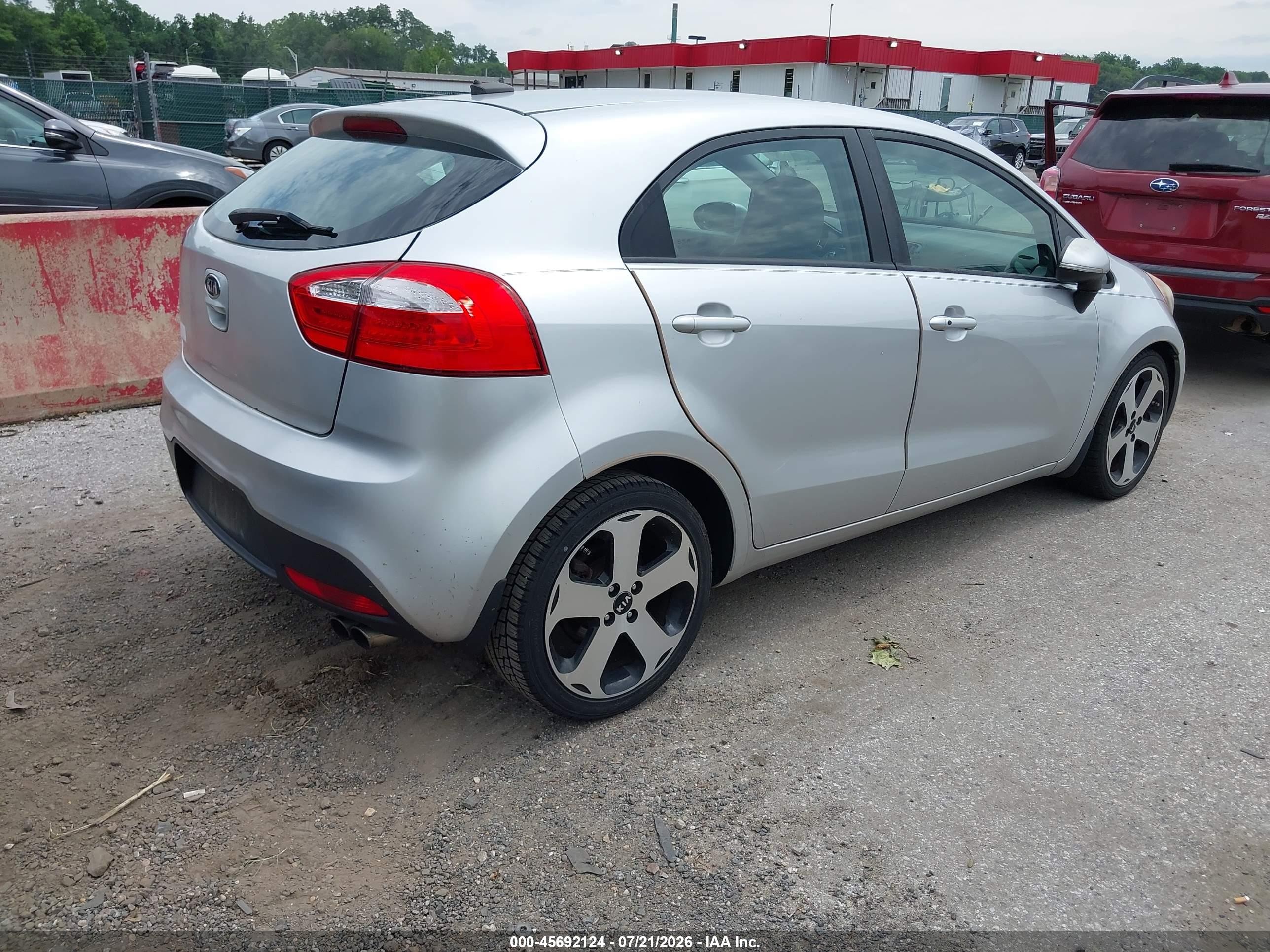 2012 Kia Rio5 Sx Silver vin: KNADN5A34C6038192