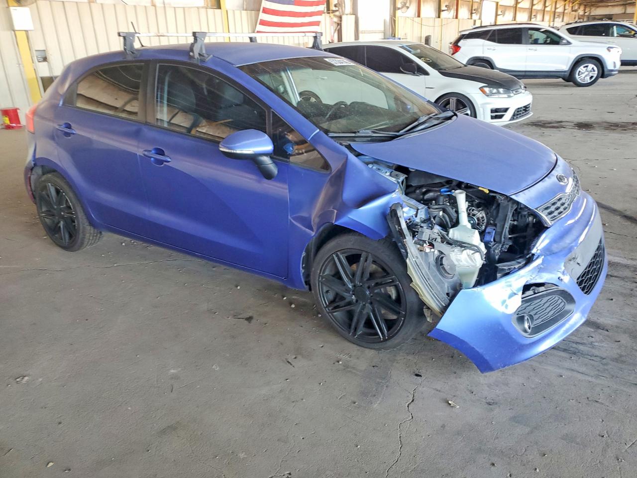 2012 Kia Rio 5-door Sx Blue vin: KNADN5A34C6094147